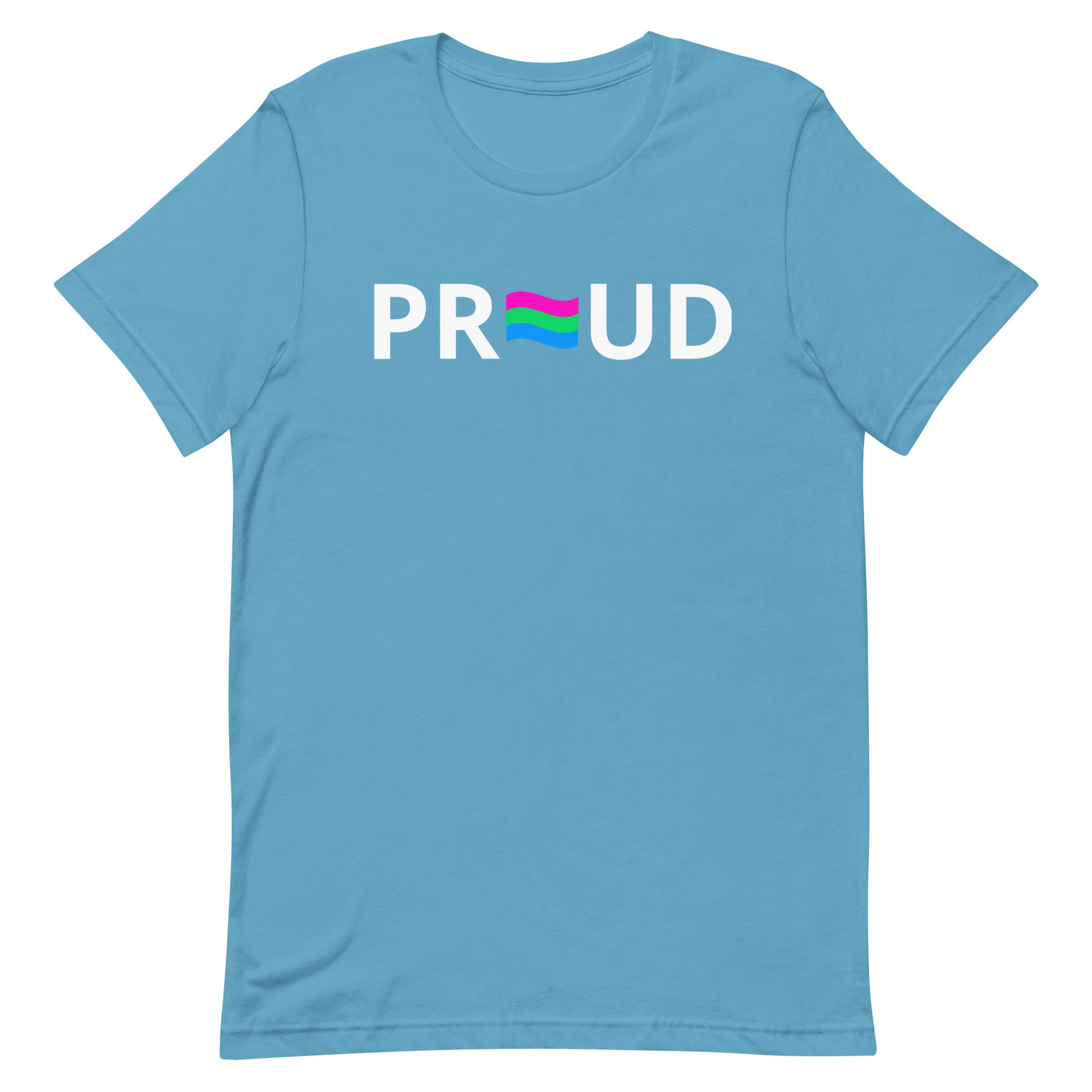 Polysexual Poly Pride T-shirt - Proud Ocean Blue Polysexual unisex-staple-t-shirt-ocean-blue-front-63ba33e0efde9