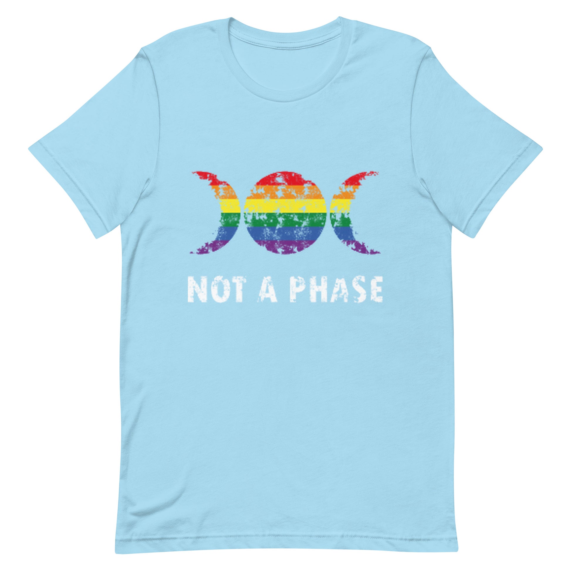 LGBTQ Pride T-Shirt - Not A Phase Ocean Blue Pride unisex-staple-t-shirt-ocean-blue-front-63fa7dedef4fd