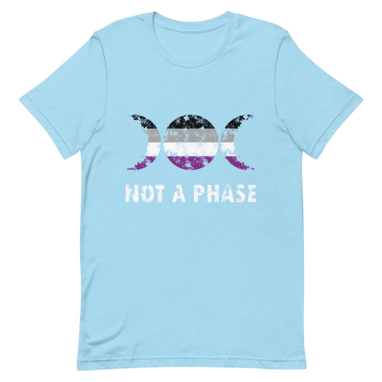 Asexual Ace Pride Shirt Not A Phase Ocean Blue Asexual unisex-staple-t-shirt-ocean-blue-front-63fa807ee12e8