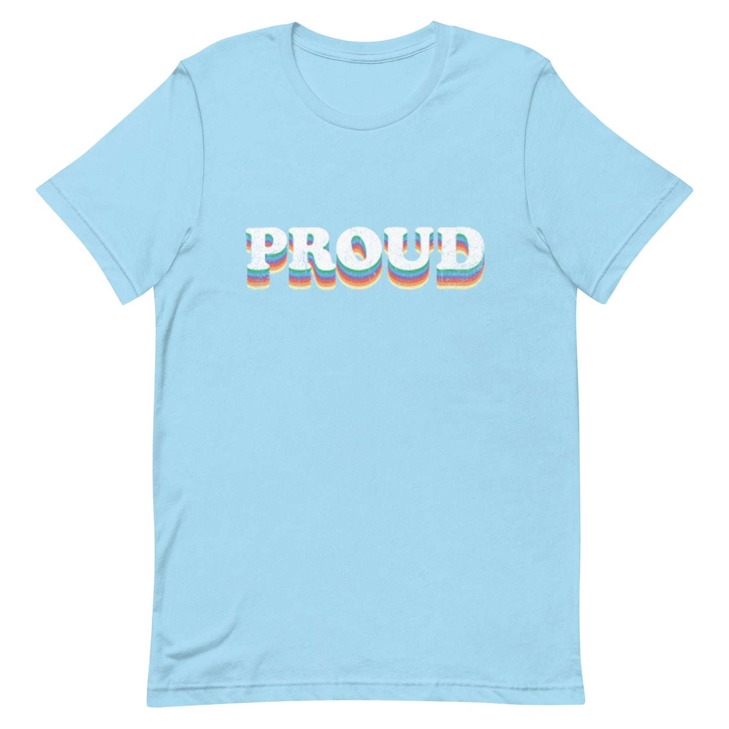 LGBTQ Pride T-Shirt - Proud Ocean Blue Pride unisex-staple-t-shirt-ocean-blue-front-63fab3f576a2e