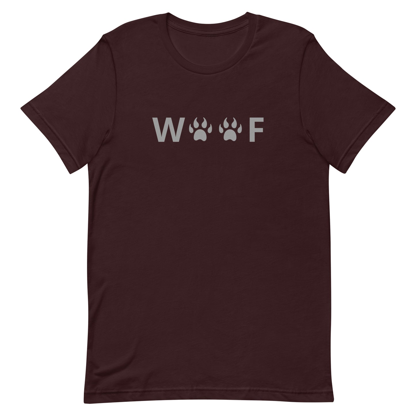 Woof T-shirt Oxblood Black Gay unisex-staple-t-shirt-oxblood-black-front-63b390cd88005