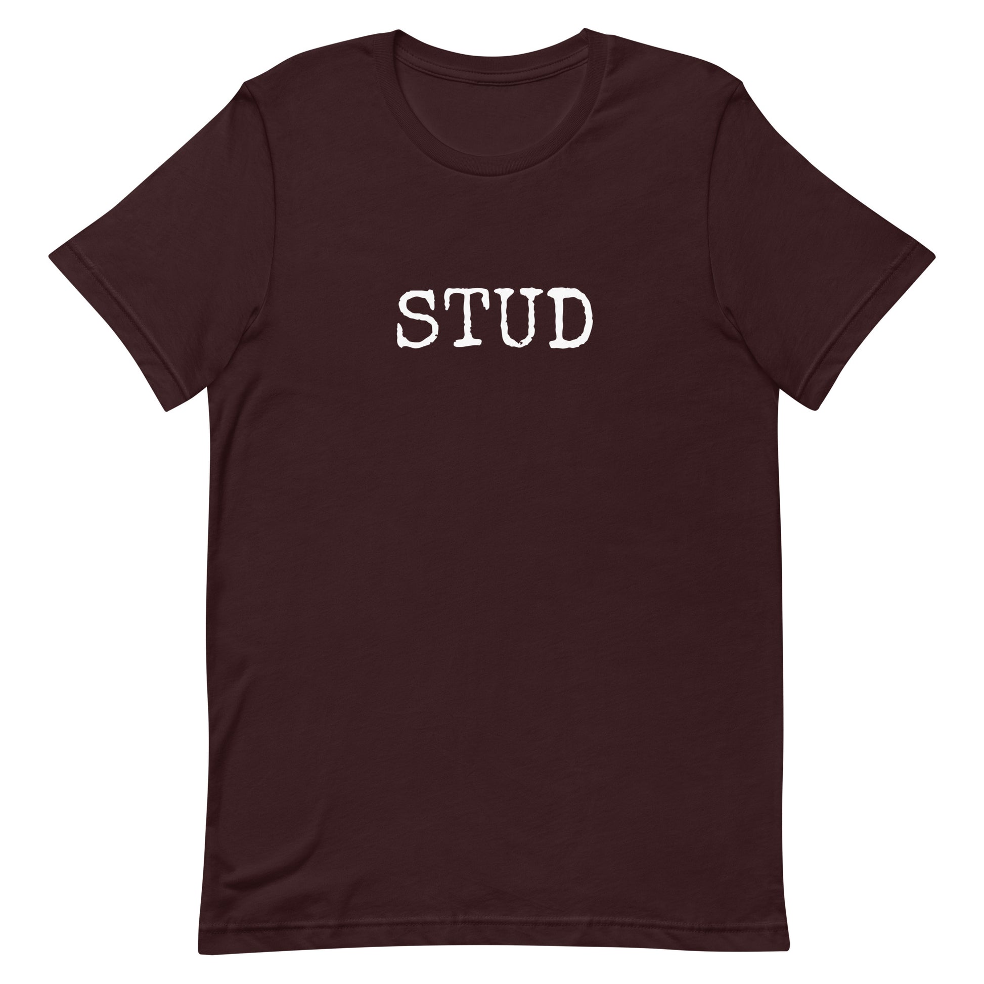 Stud T-shirt Oxblood Black unisex-staple-t-shirt-oxblood-black-front-63b4d5a6b8649