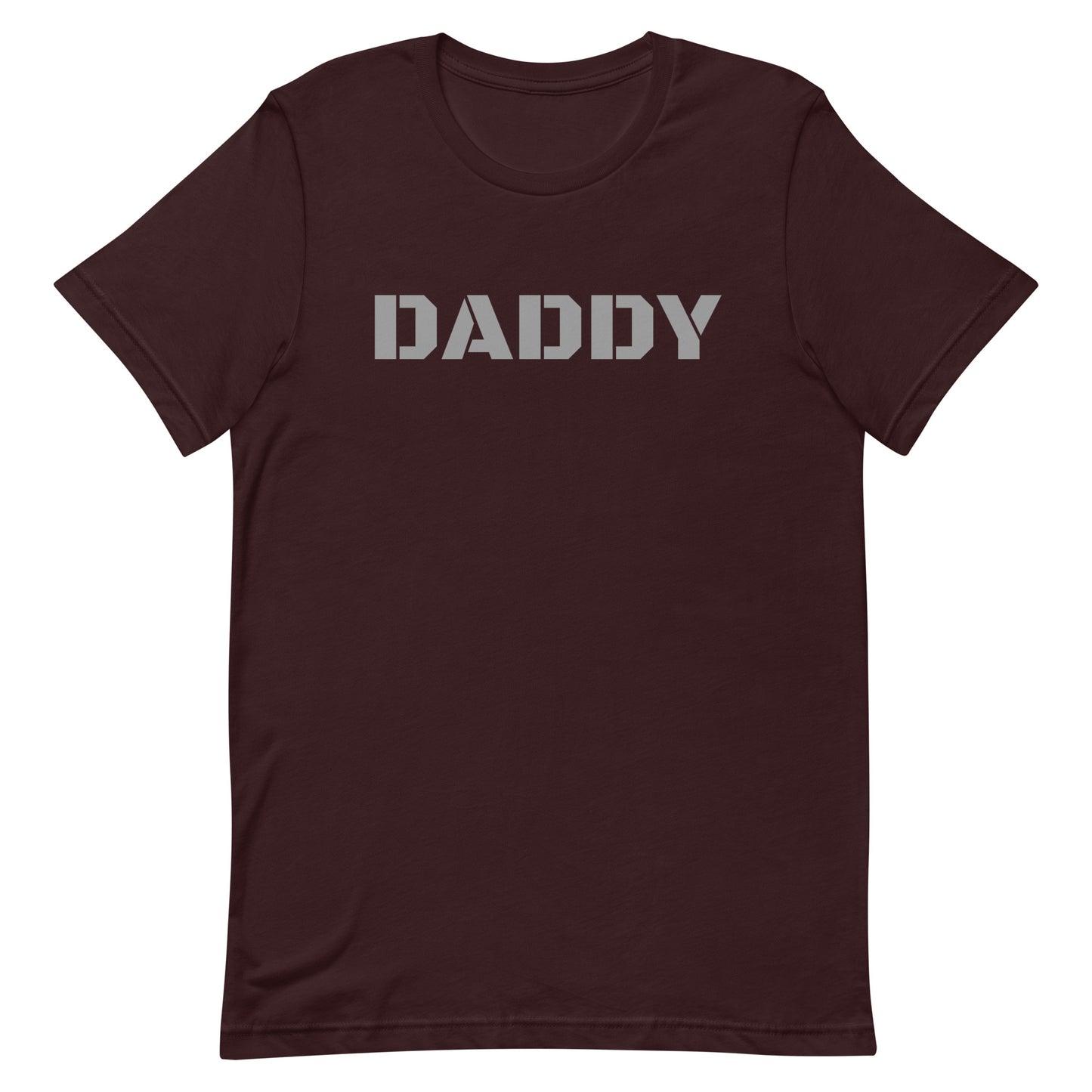 DADDY Tee Shirt Oxblood Black Gay unisex-staple-t-shirt-oxblood-black-front-63b6241e607c2