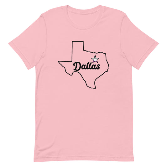 Dallas Texas Asexual Star Tee Pink Asexual unisex-staple-t-shirt-pink-front-63b6283662069 Tee