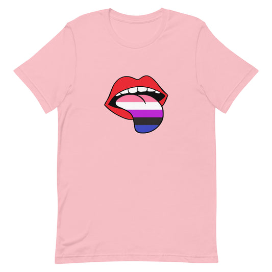 Genderfluid Pride Shirt - Tongue Pink Genderfluid unisex-staple-t-shirt-pink-front-63b77f7fcfbb0 Tee