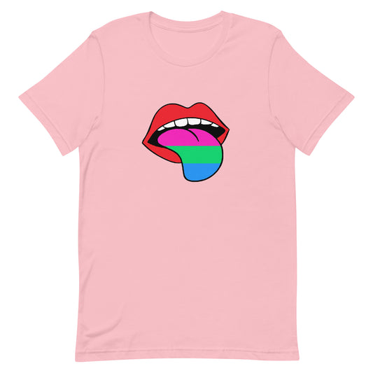 Polysexual Poly Pride T-Shirt - Tongue Pink Polysexual unisex-staple-t-shirt-pink-front-63ba1cf4c5501 Tee