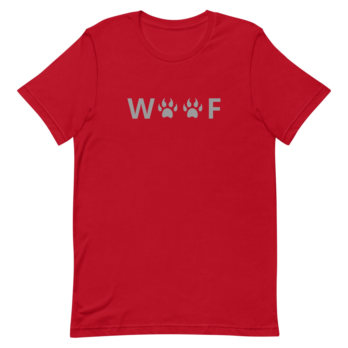 Woof T-shirt Red Gay unisex-staple-t-shirt-red-front-63b390cd8995d