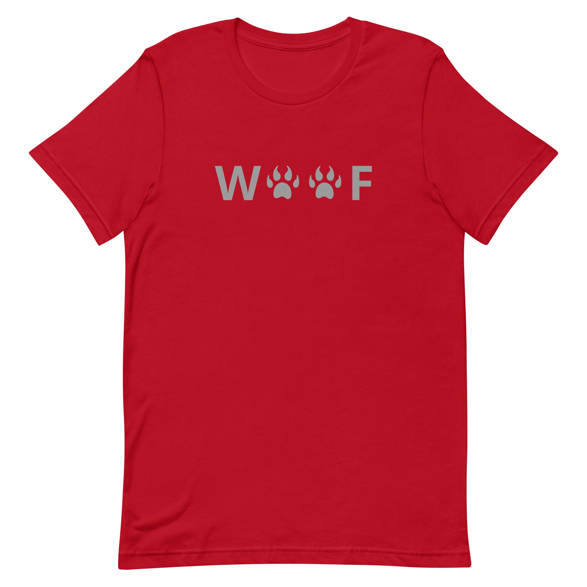 Woof T-shirt Red Gay unisex-staple-t-shirt-red-front-63b390cd8995d