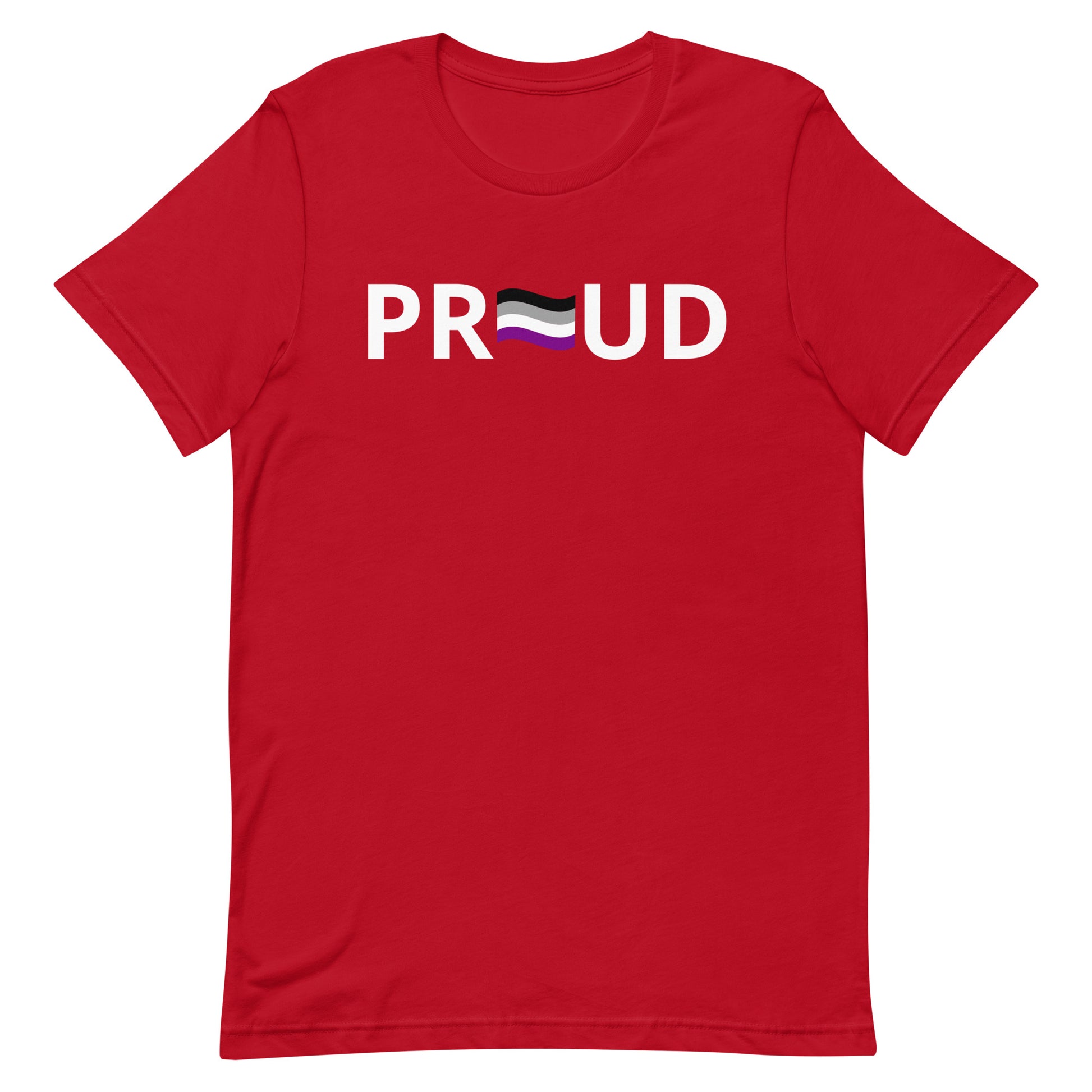 Asexual Ace Pride Shirt Proud Red Asexual unisex-staple-t-shirt-red-front-63b3945061fa5