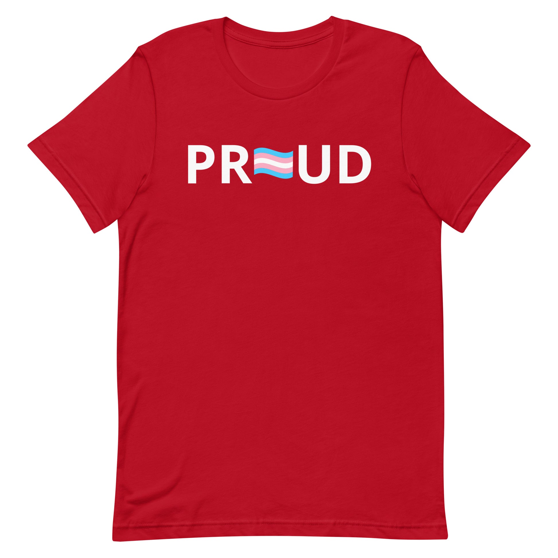 Transgender Trans Pride T-Shirt - Proud Red Transgender unisex-staple-t-shirt-red-front-63b399d9188a4