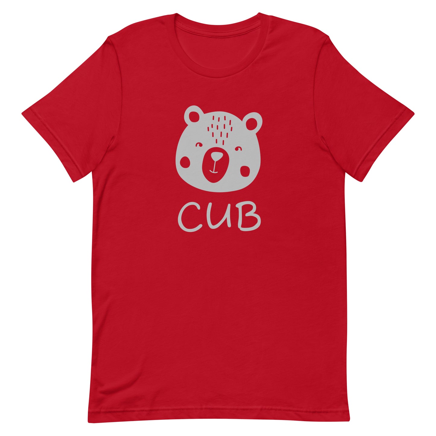 Gay Bear Pride Shirt - Cub Red Gay unisex-staple-t-shirt-red-front-63b61b7be8062