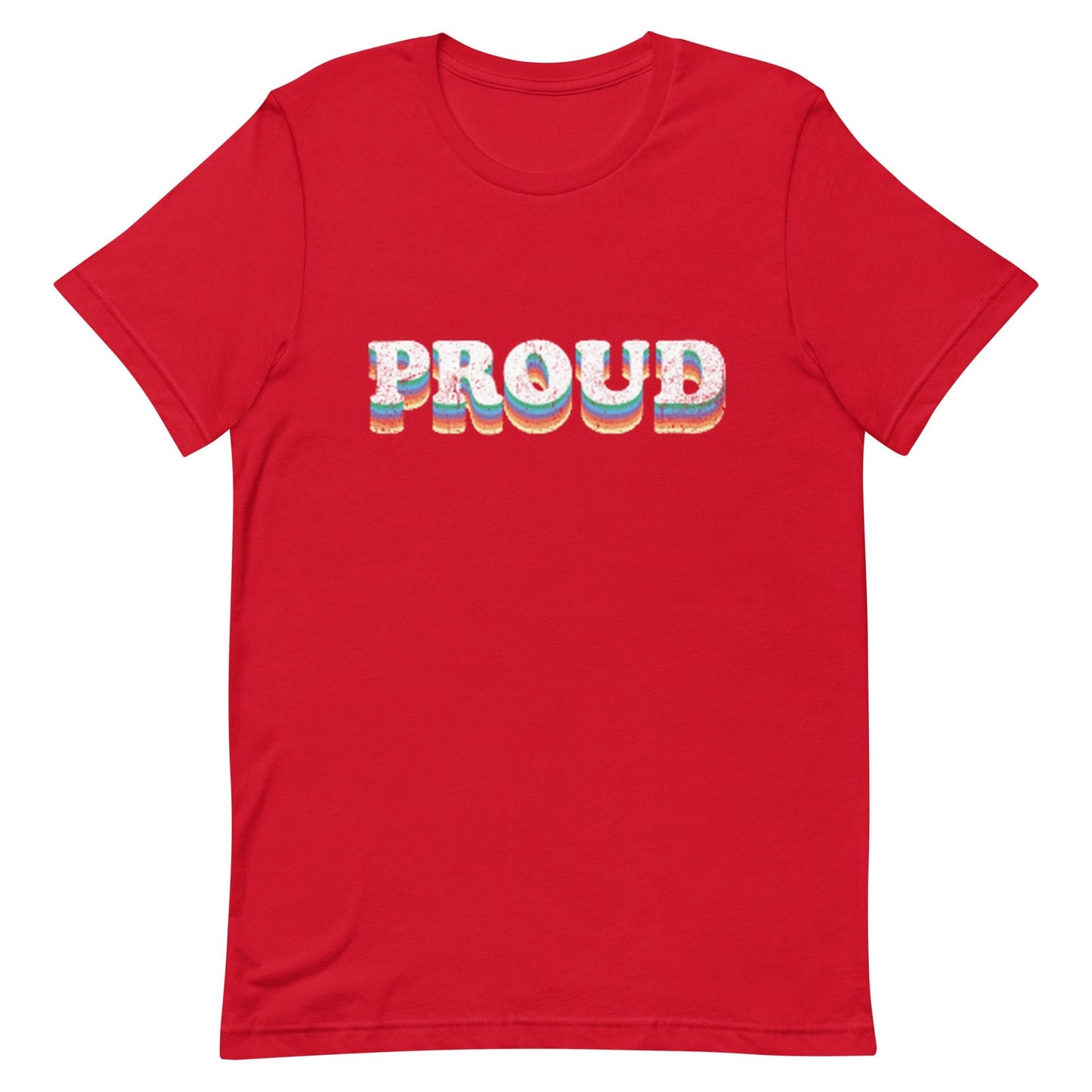 LGBTQ Pride T-Shirt - Proud Red Pride unisex-staple-t-shirt-red-front-63fab3f5616f0