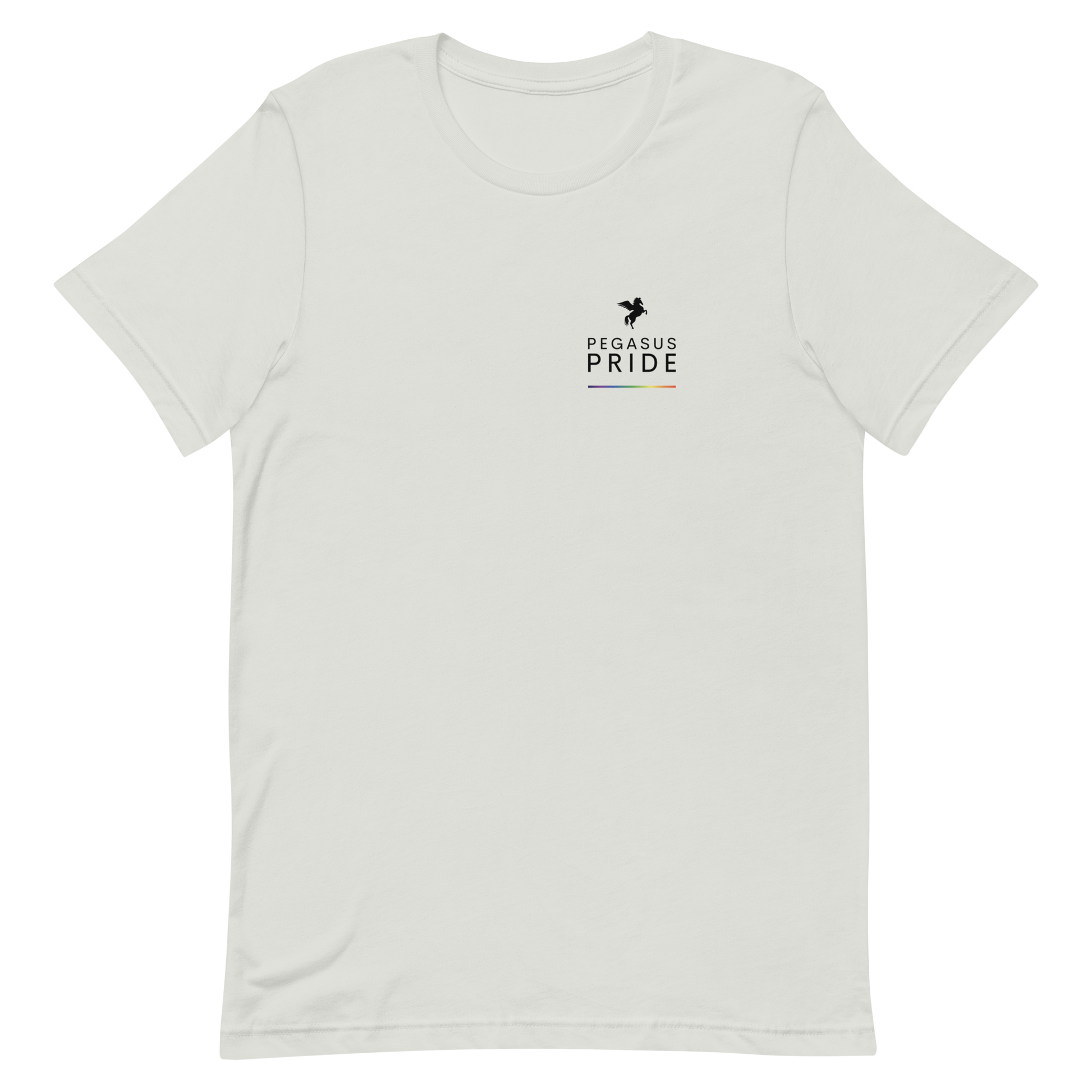 Pegasus Pride T-shirt Silver unisex-staple-t-shirt-silver-front-6316954440818