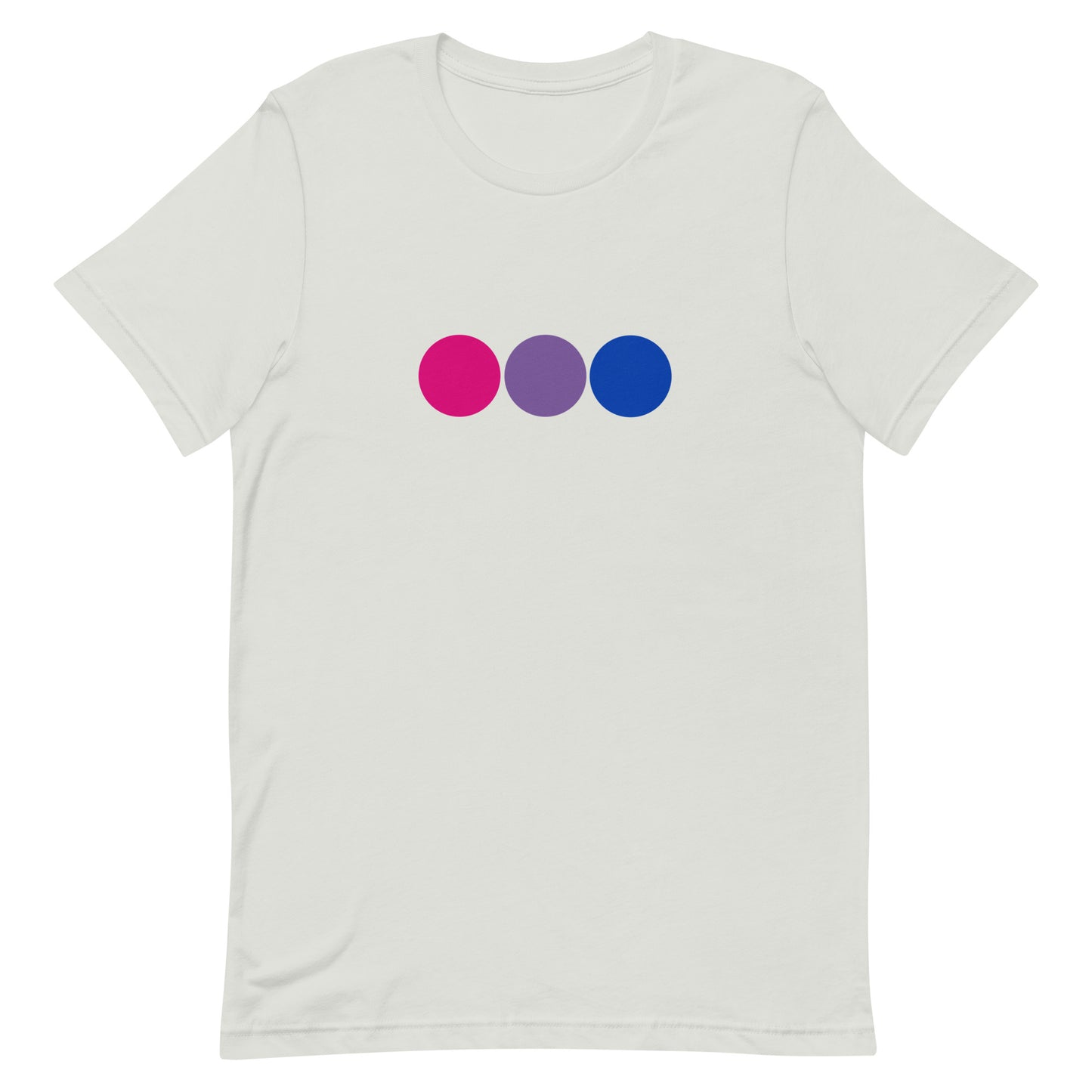 Bisexual Bi Pride Shirt with Circles Silver Bisexual unisex-staple-t-shirt-silver-front-63bb677750664