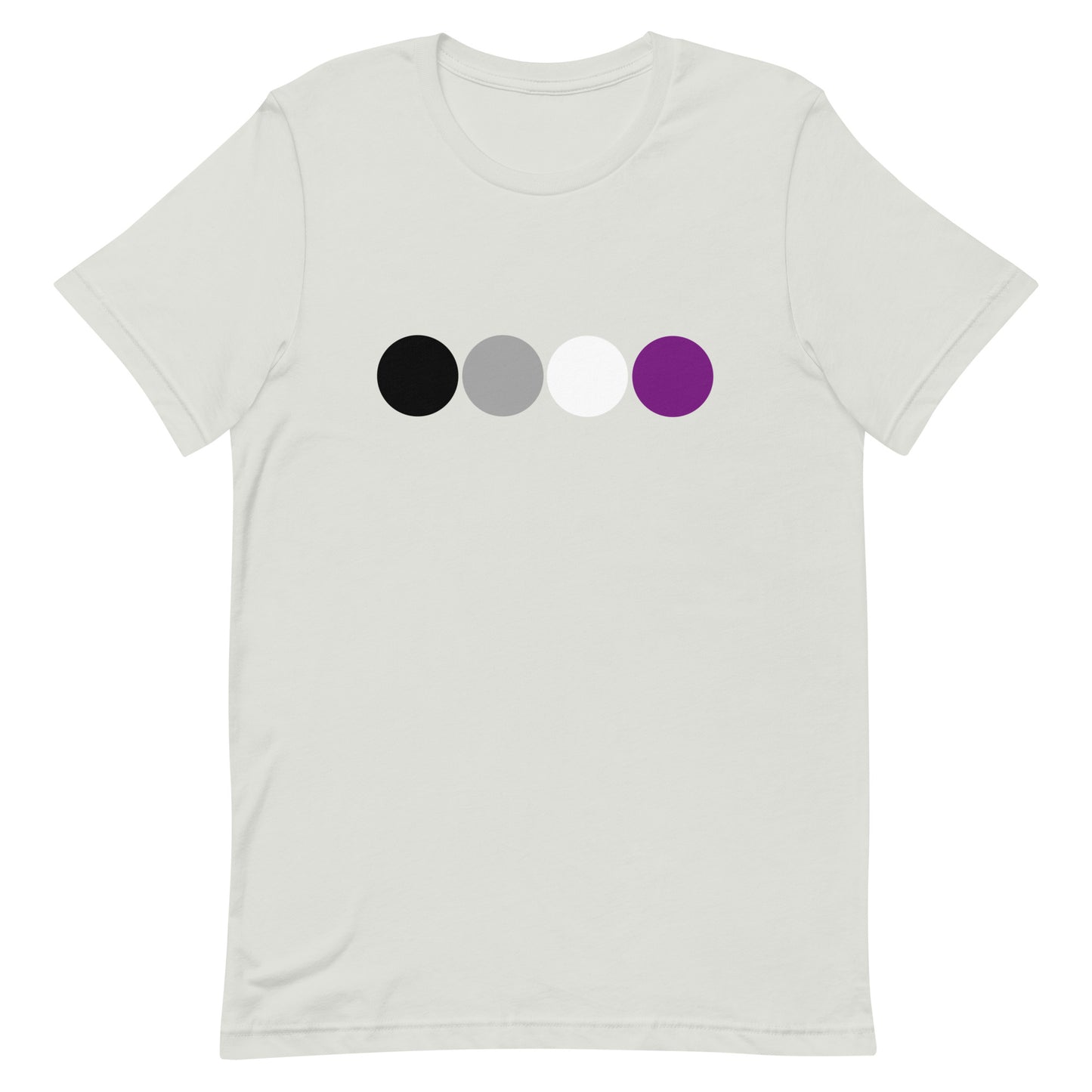 Asexual Ace Pride Shirt Circles Silver Asexual unisex-staple-t-shirt-silver-front-63bb69a8992eb