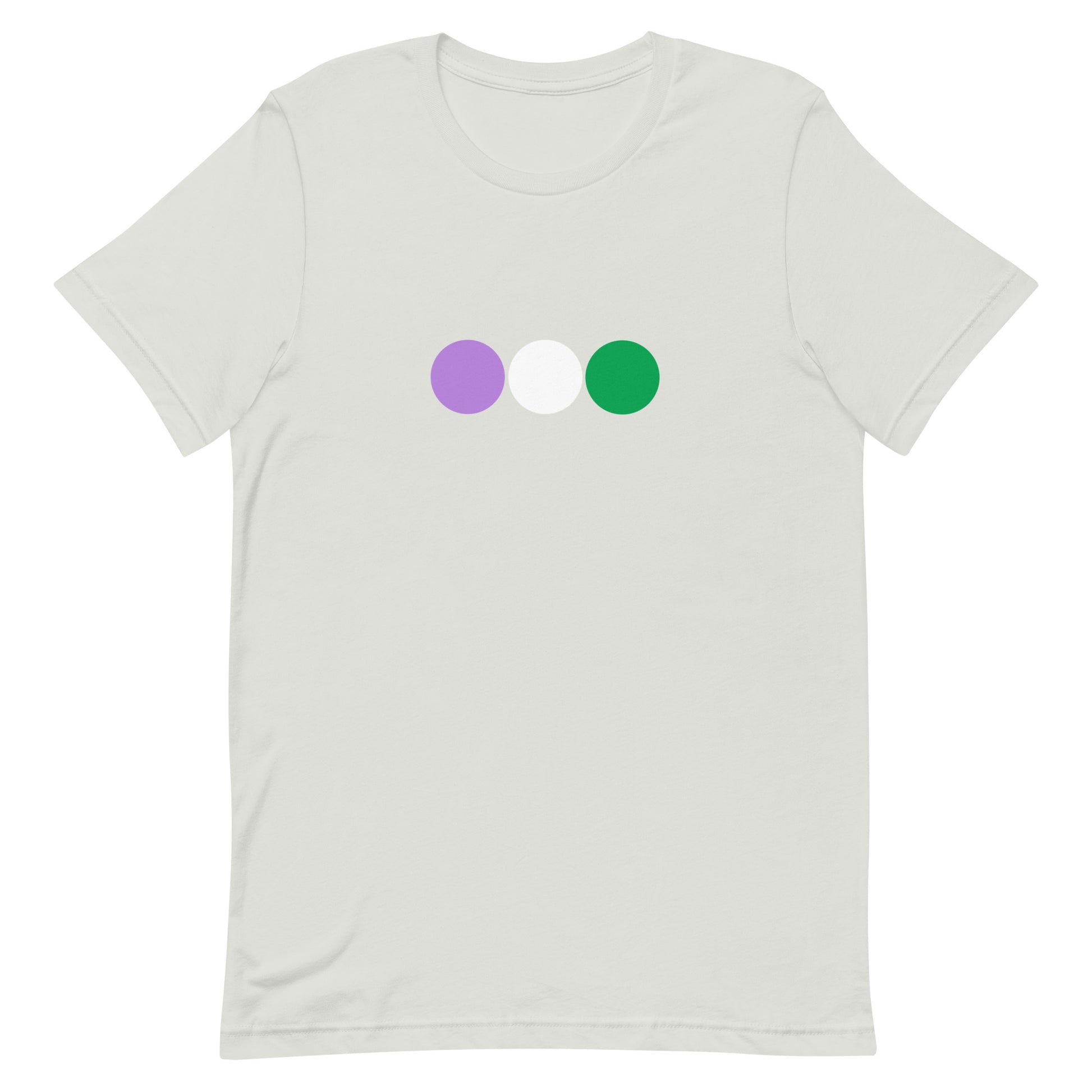 Genderqueer Pride Shirt - Circles Silver Genderqueer unisex-staple-t-shirt-silver-front-63bb6cbf630ea