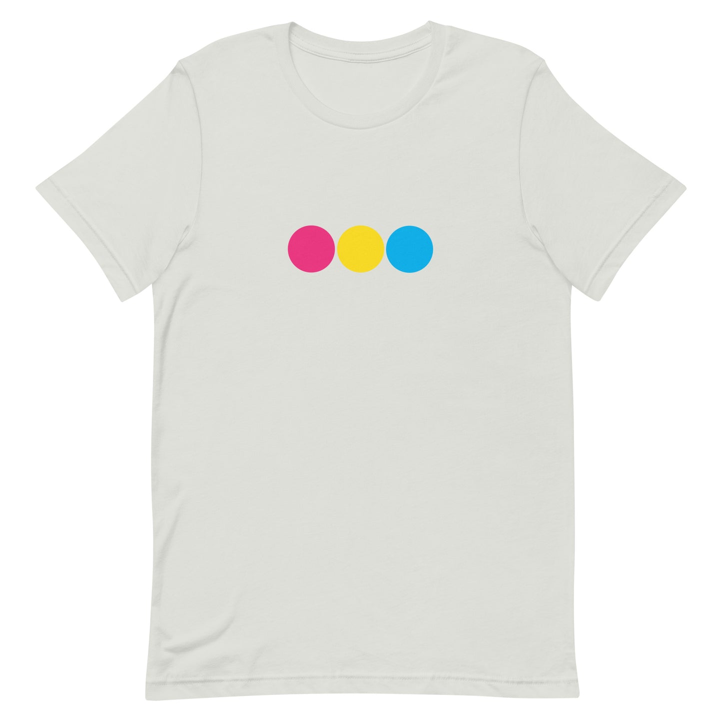 Pansexual Pan Pride T-Shirt - Circle Silver Pansexual unisex-staple-t-shirt-silver-front-63bb6d9ab3eb1