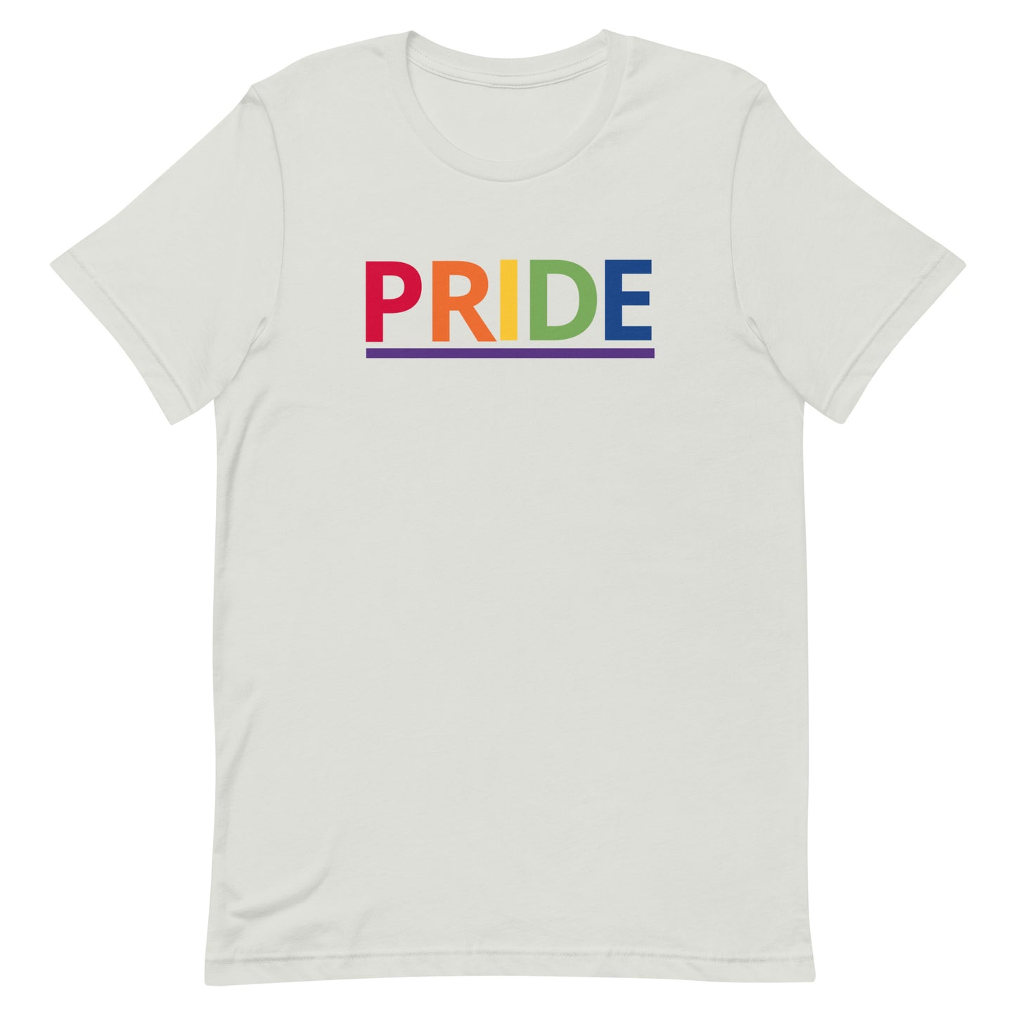 LGBTQ Pride T-Shirt - Pride Silver Pride unisex-staple-t-shirt-silver-front-63bcc7893e57c