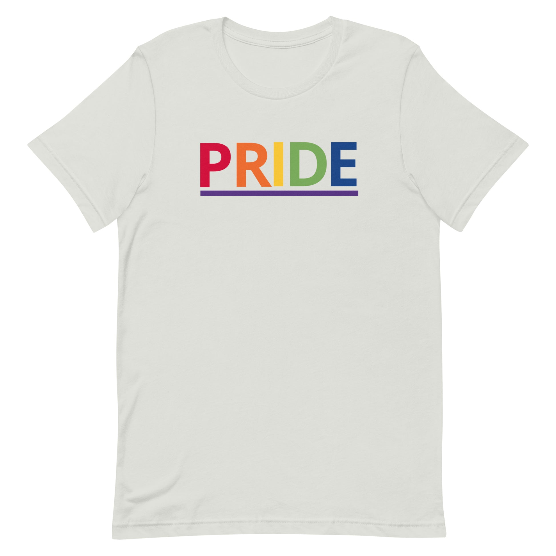 LGBTQ Pride T-Shirt - Pride Silver Pride unisex-staple-t-shirt-silver-front-63bcc7893e57c