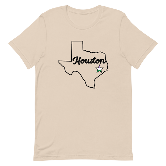 Houston Texas Genderqueer Star Tee Soft Cream Genderqueer unisex-staple-t-shirt-soft-cream-front-635b558e61b61