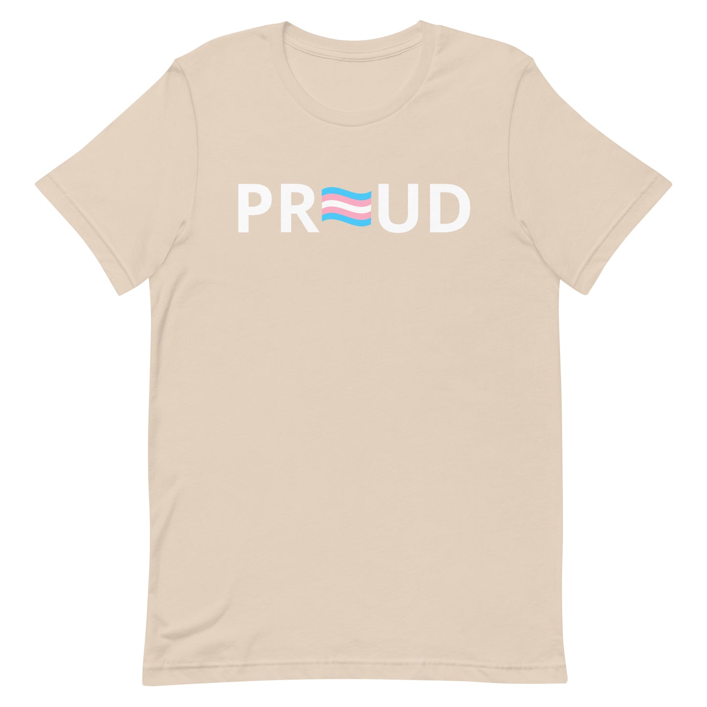 Transgender Trans Pride T-Shirt - Proud Soft Cream Transgender unisex-staple-t-shirt-soft-cream-front-63b399d9334a6