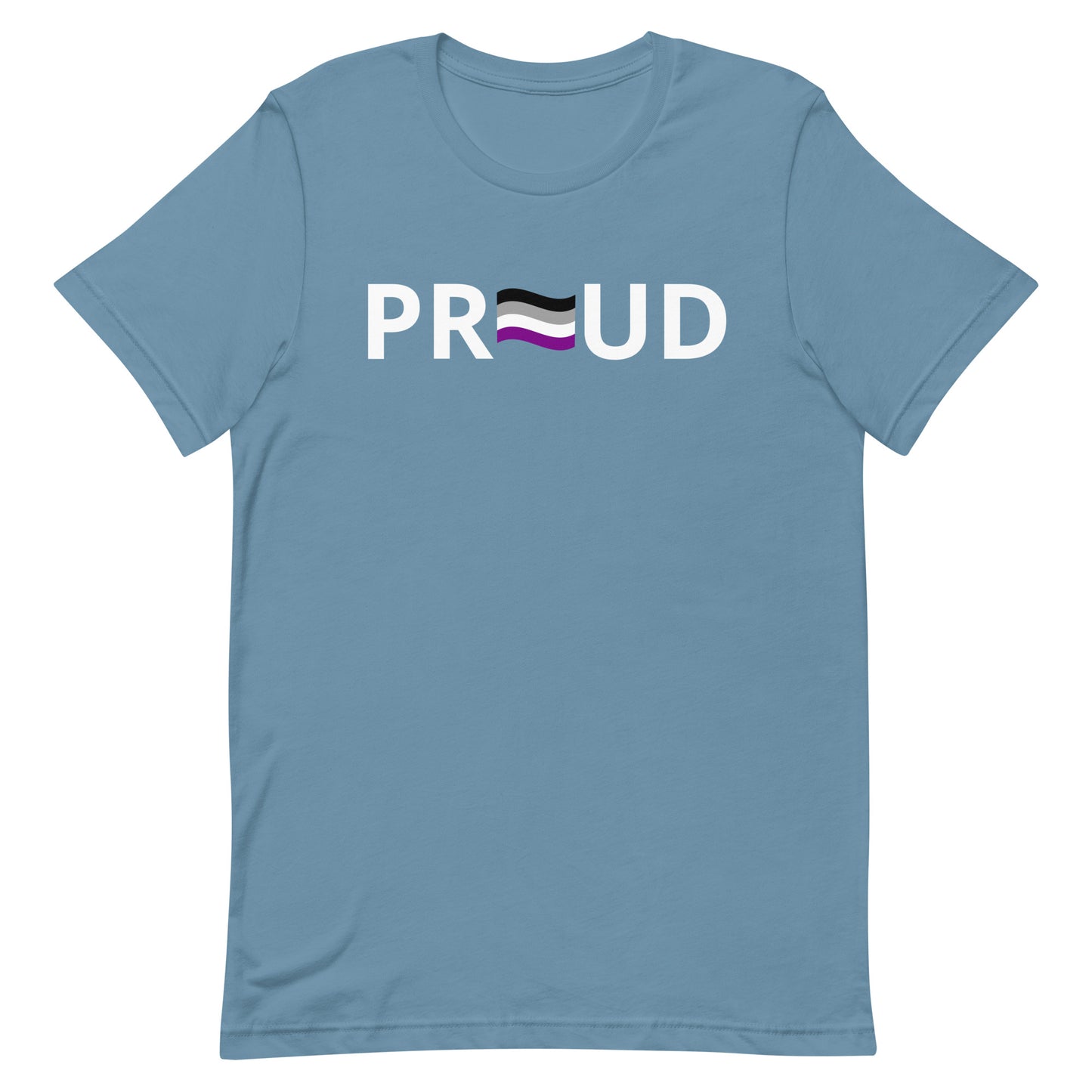 Asexual Ace Pride Shirt Proud Steel Blue Asexual unisex-staple-t-shirt-steel-blue-front-63b394507083a