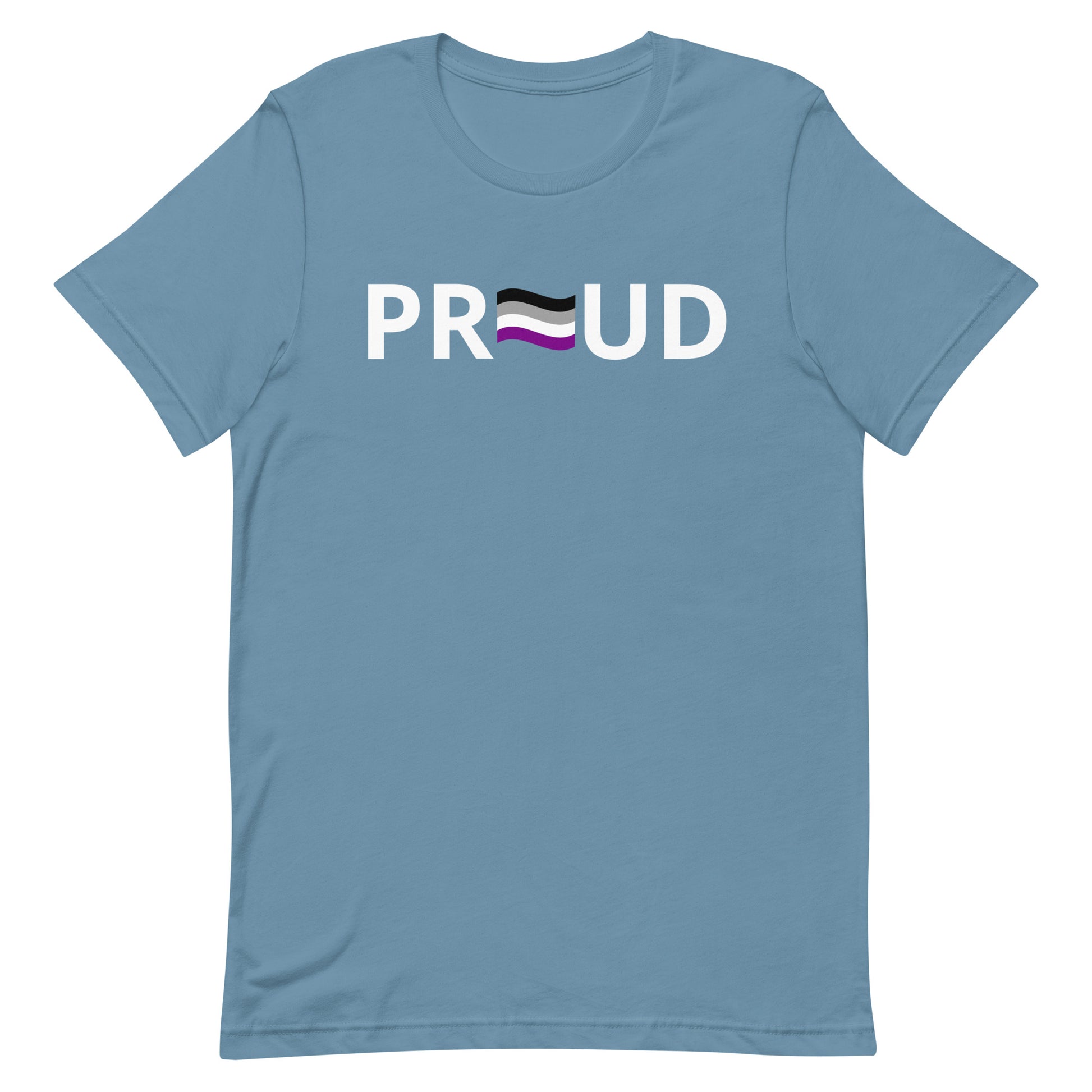 Asexual Ace Pride Shirt Proud Steel Blue Asexual unisex-staple-t-shirt-steel-blue-front-63b394507083a