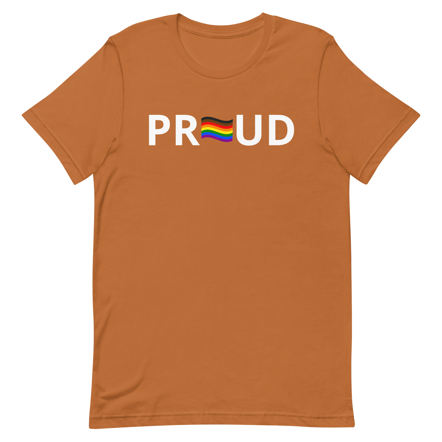 LGBTQ Pride T-Shirt - 8 Stripe "Proud" Toast Pride unisex-staple-t-shirt-toast-front-6312c7712ceb0