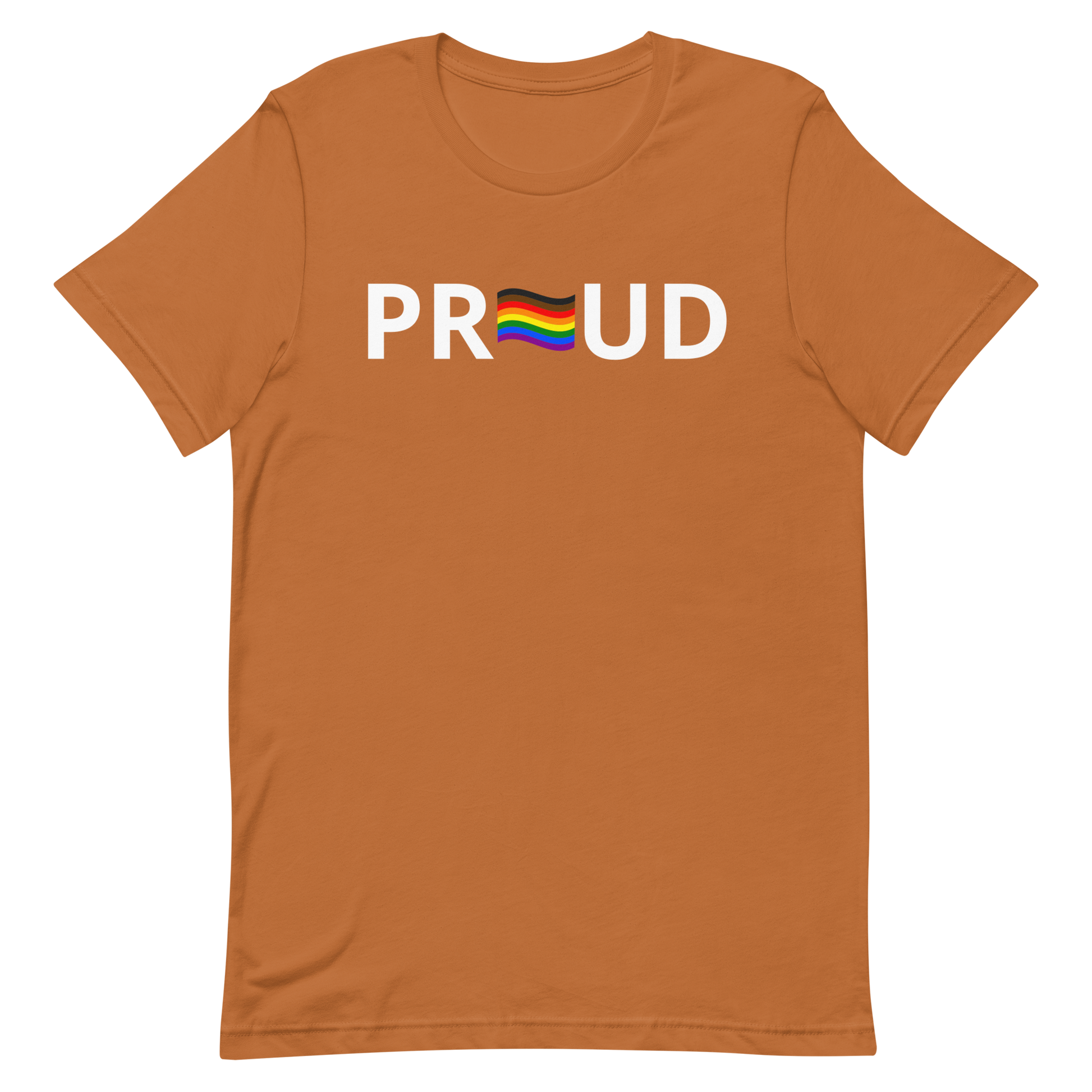 LGBTQ Pride T-Shirt - 8 Stripe "Proud" Toast Pride unisex-staple-t-shirt-toast-front-6312c7712ceb0