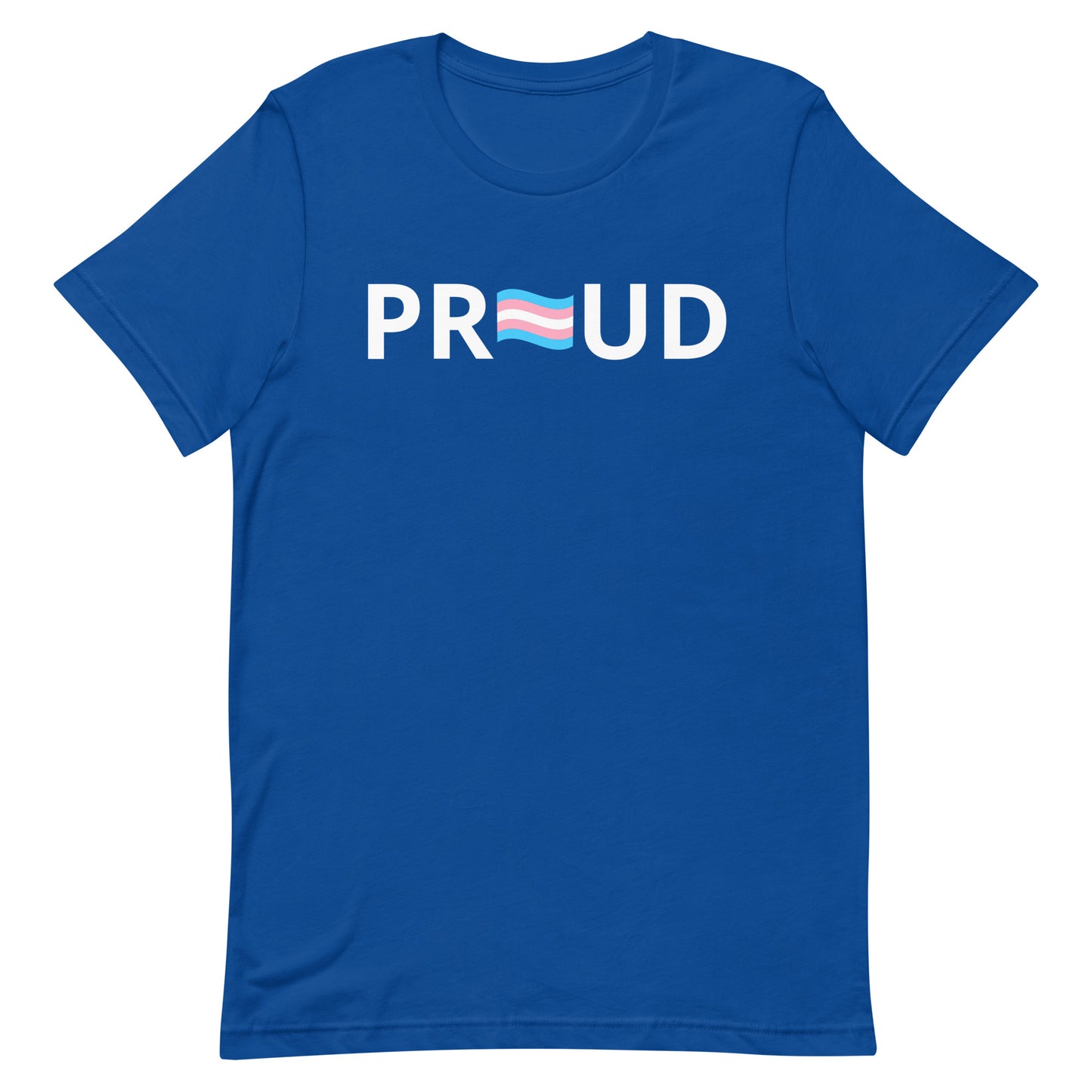 Transgender Trans Pride T-Shirt - Proud True Royal Transgender unisex-staple-t-shirt-true-royal-front-63b399d91d751