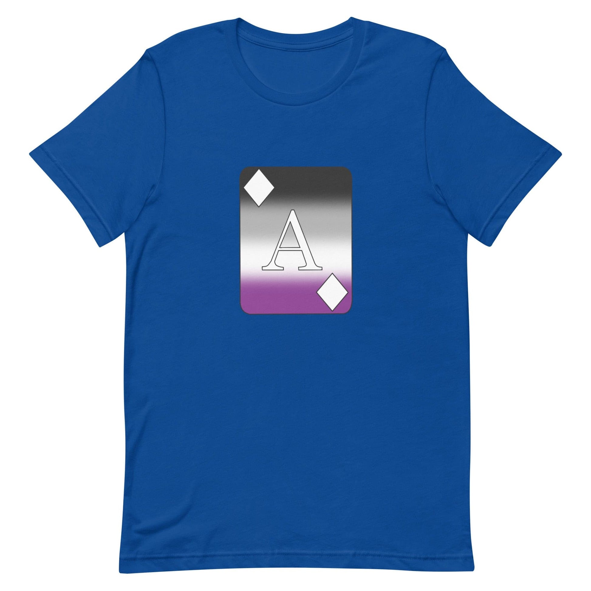 Asexual Ace Pride Shirt Ace Card True Royal Asexual unisex-staple-t-shirt-true-royal-front-63b4d2299079f