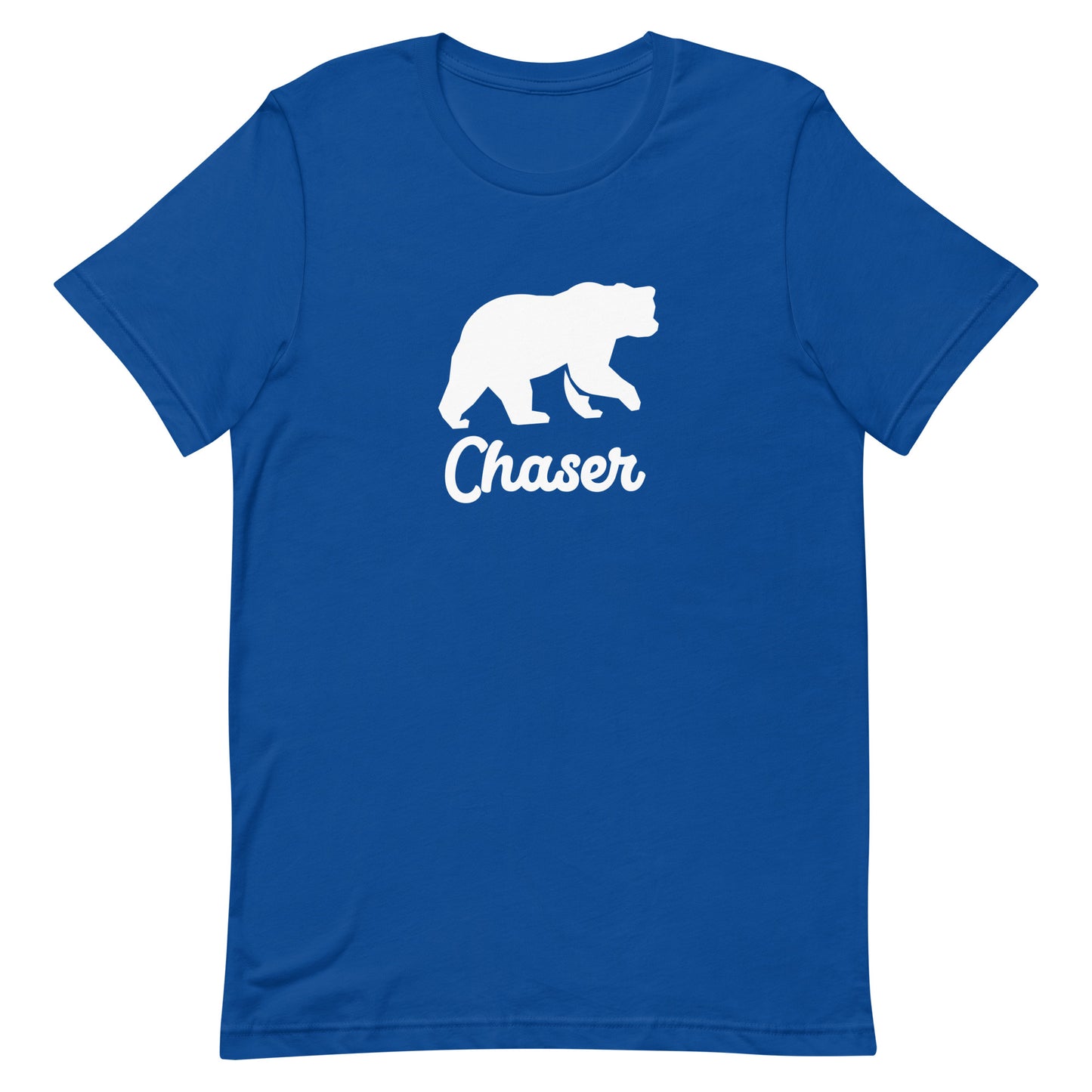 Gay Bear Pride Shirt - Bear Chaser True Royal Gay unisex-staple-t-shirt-true-royal-front-63b4dc31da80d