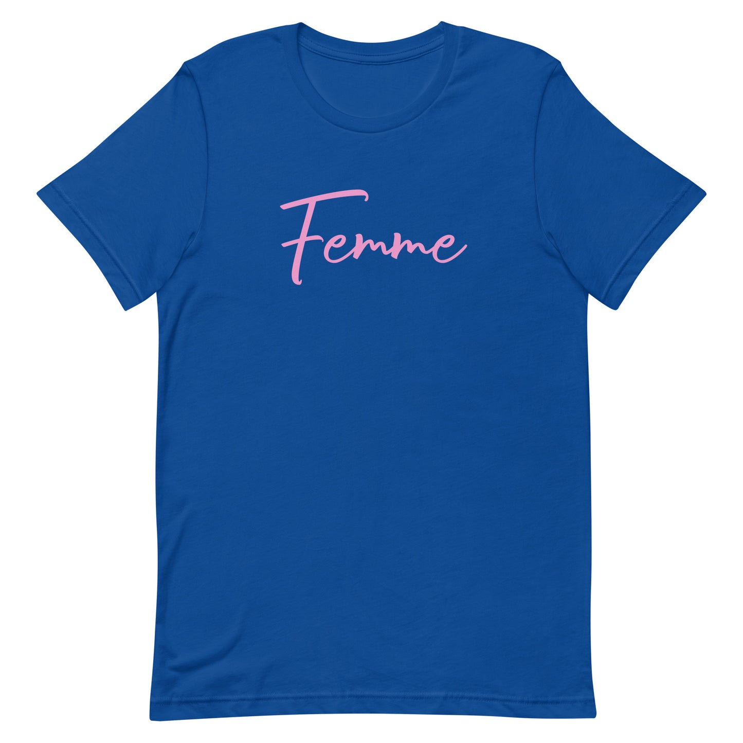 Lesbian Pride T-Shirt - Femme True Royal Lesbian unisex-staple-t-shirt-true-royal-front-63b76de13a0a7