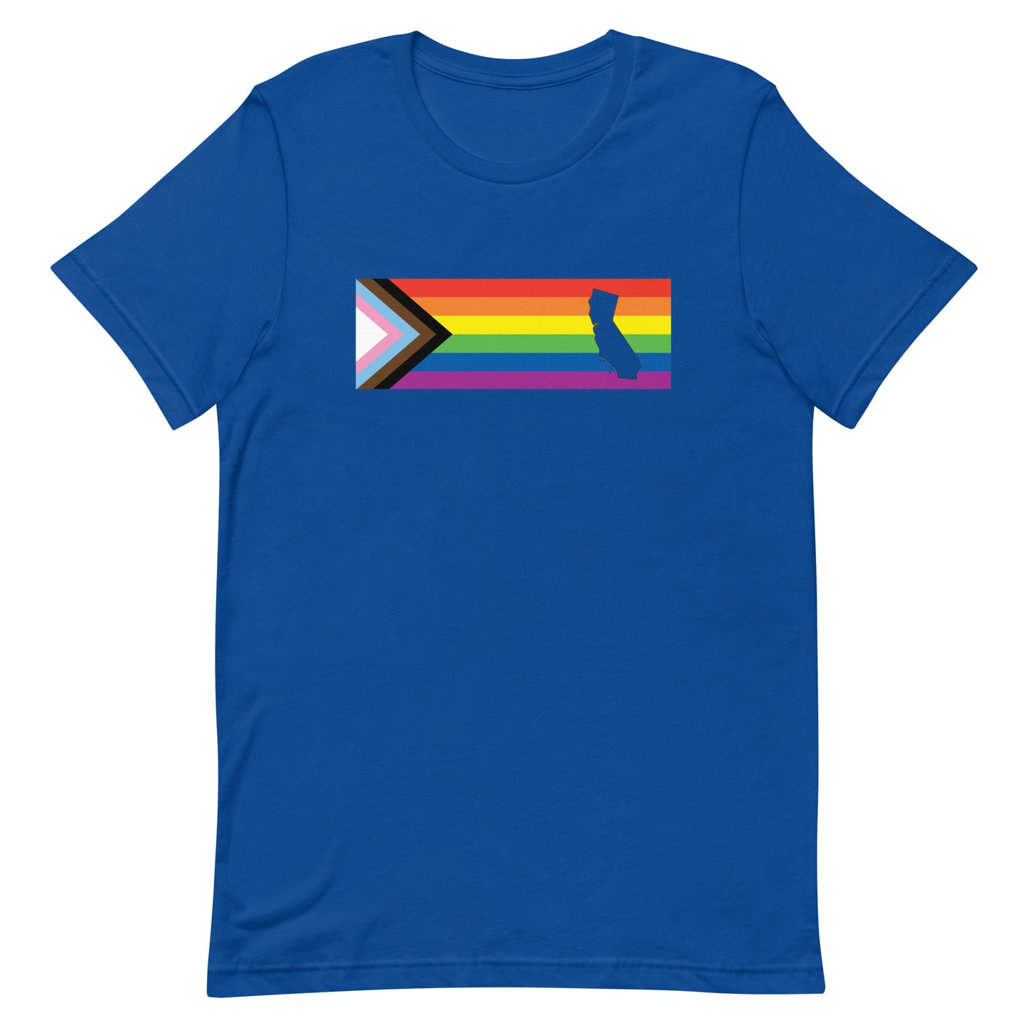 LGBTQ Progress California Tee - Daniel Quasar True Royal unisex-staple-t-shirt-true-royal-front-63b9dc2dcbed4