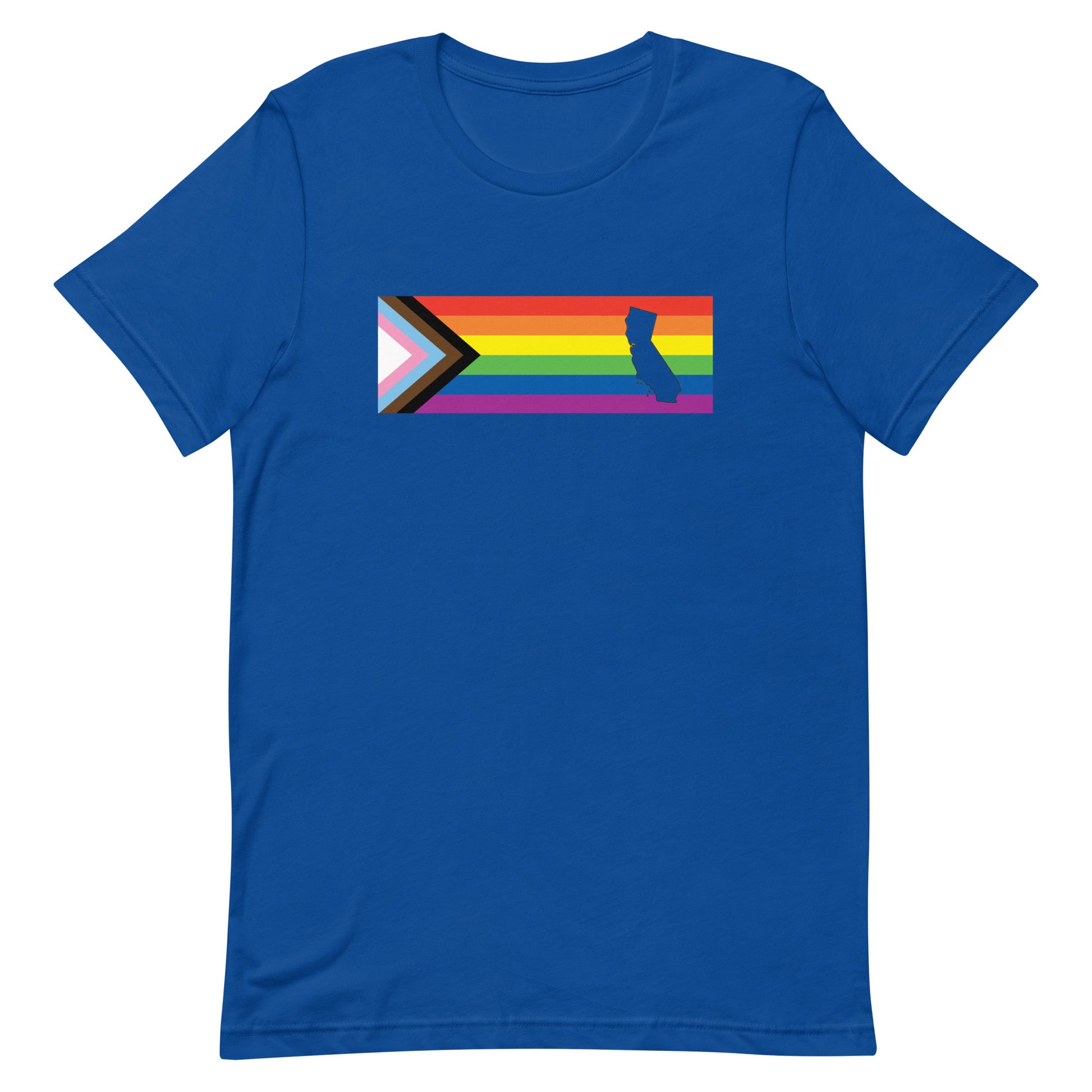 LGBTQ Progress California Tee - Daniel Quasar True Royal unisex-staple-t-shirt-true-royal-front-63b9dc2dcbed4