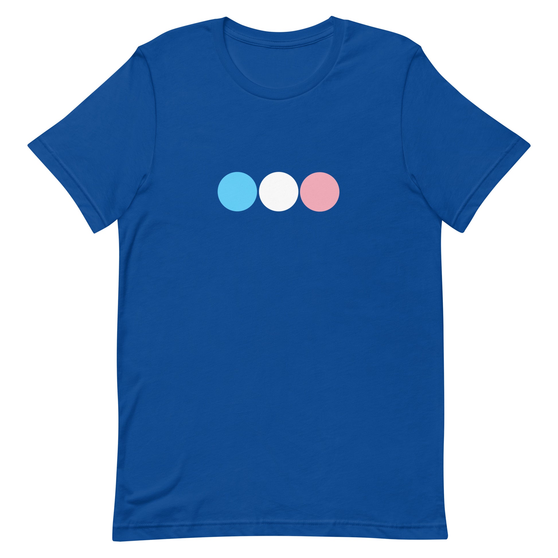 Transgender Trans Pride T-Shirt - Circles True Royal Transgender unisex-staple-t-shirt-true-royal-front-63bb66a724282