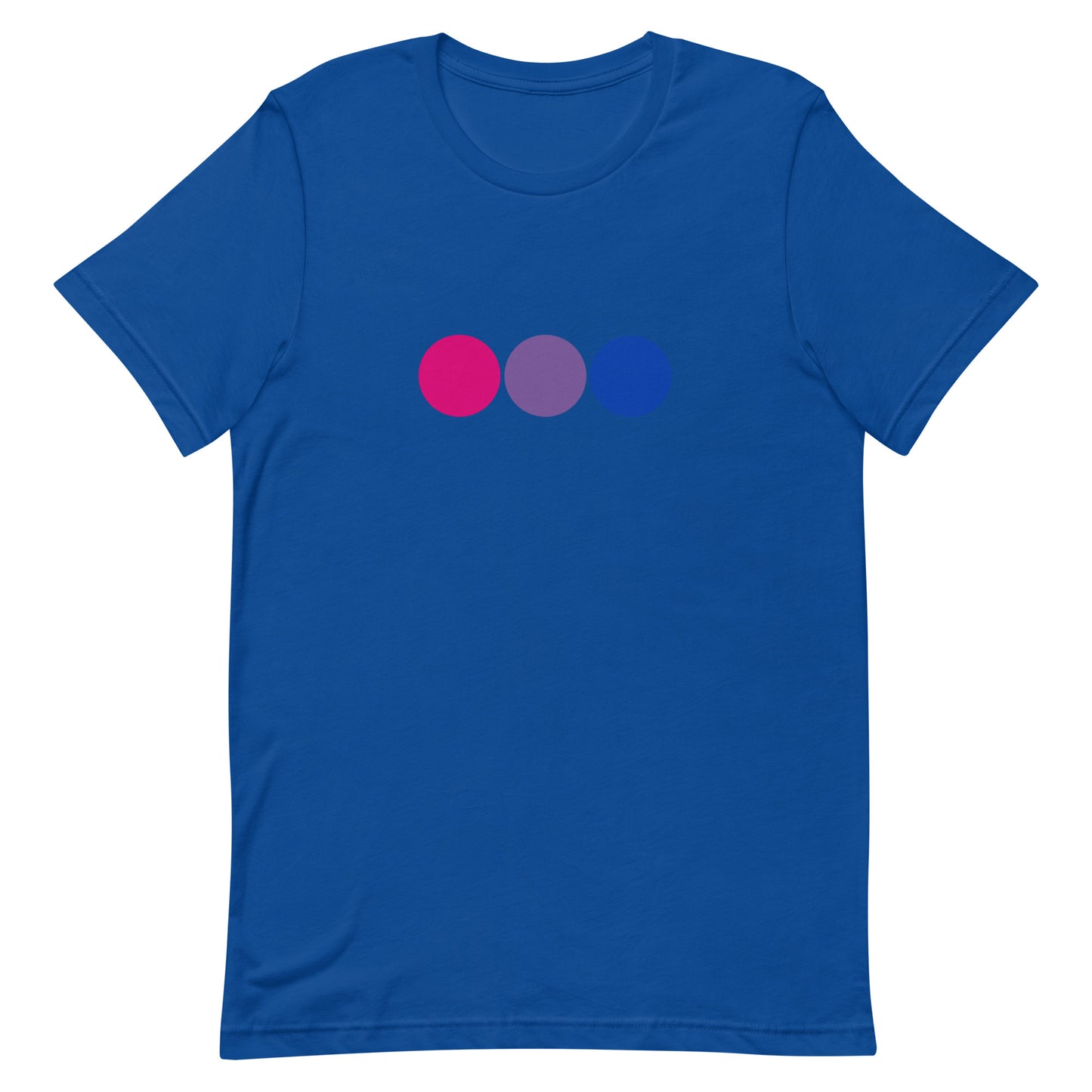 Bisexual Bi Pride Shirt with Circles True Royal Bisexual unisex-staple-t-shirt-true-royal-front-63bb67774501e