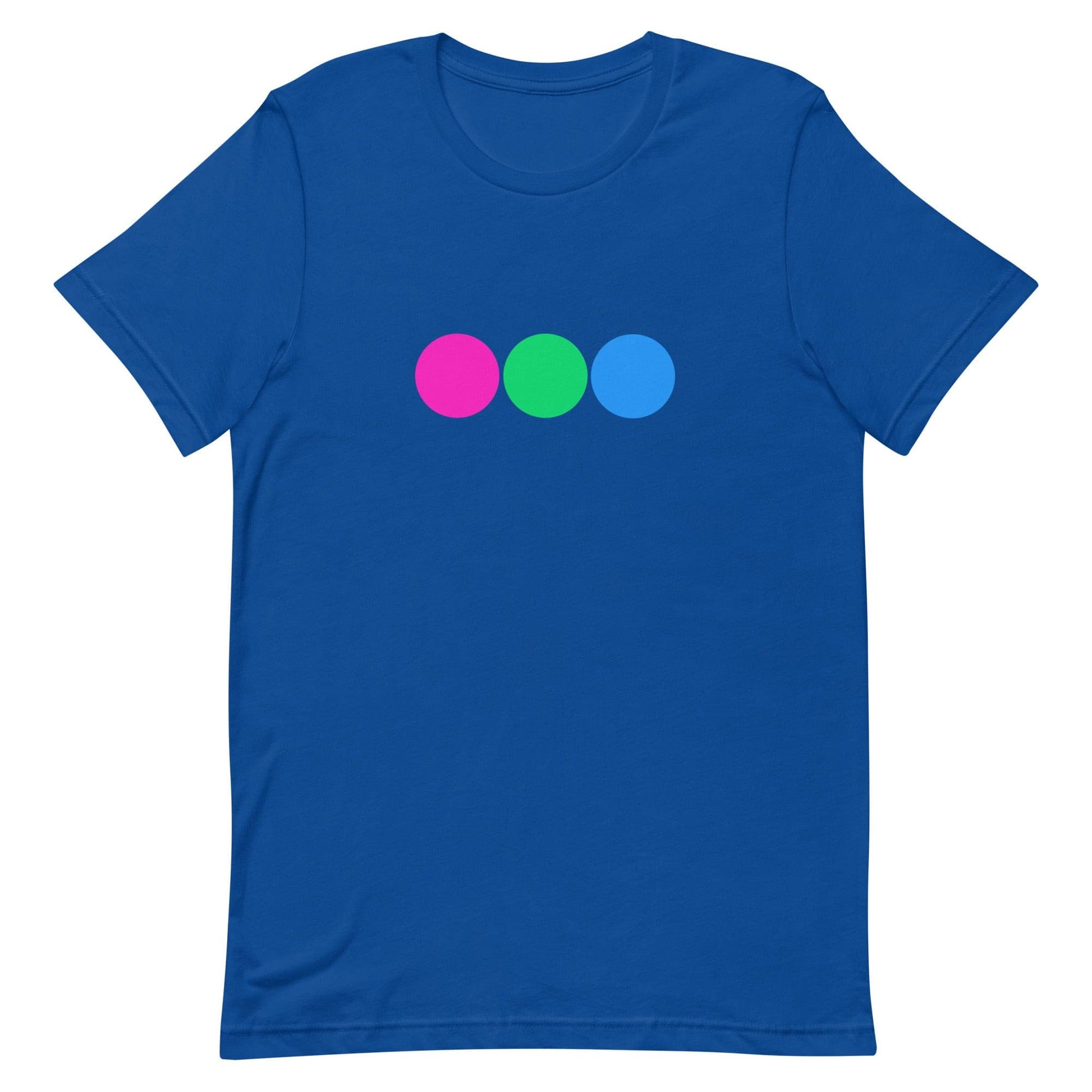 Polysexual Poly Pride T-Shirt - Circles True Royal Polysexual unisex-staple-t-shirt-true-royal-front-63bb681859299