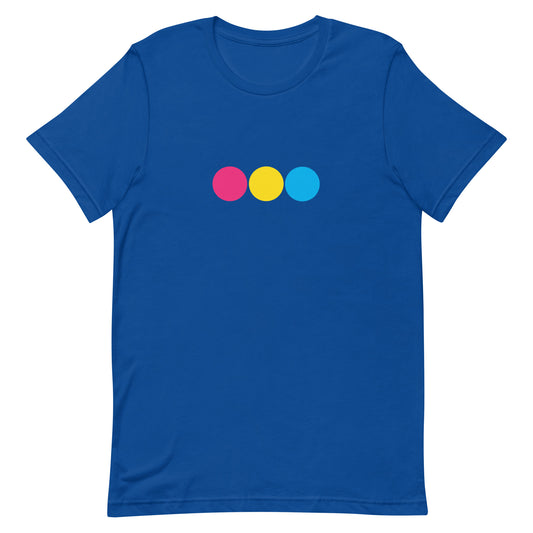 Pansexual Pan Pride T-Shirt - Circle True Royal Pansexual unisex-staple-t-shirt-true-royal-front-63bb6d9a9fd34