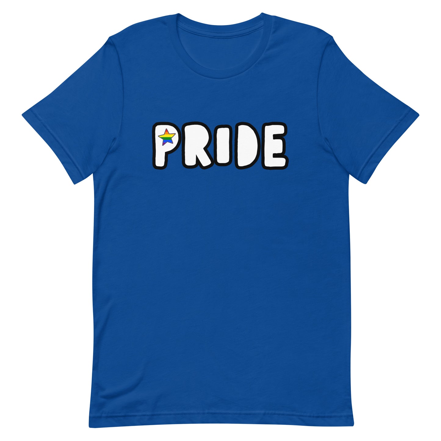 LGBTQ Pride T-Shirt - Pride Star True Royal Pride unisex-staple-t-shirt-true-royal-front-63bcc03b96727