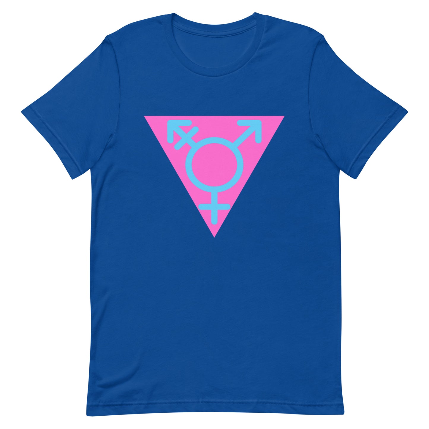 Transgender Trans Pride T-Shirt - Symbol Triangle True Royal Transgender unisex-staple-t-shirt-true-royal-front-63d72d4d70aee