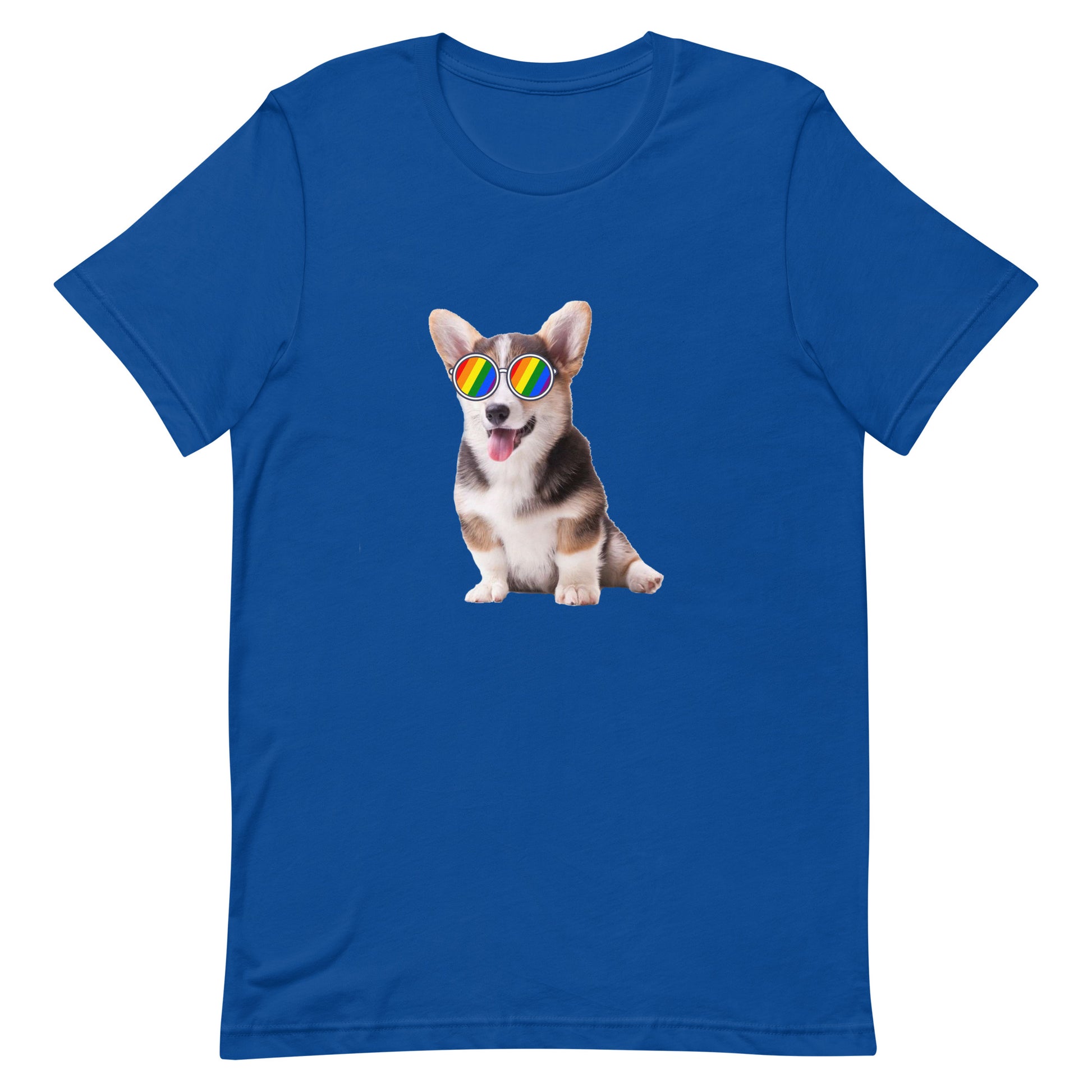 LGBTQ Pride T-Shirt - Corgi True Royal unisex-staple-t-shirt-true-royal-front-63ebc71558d50