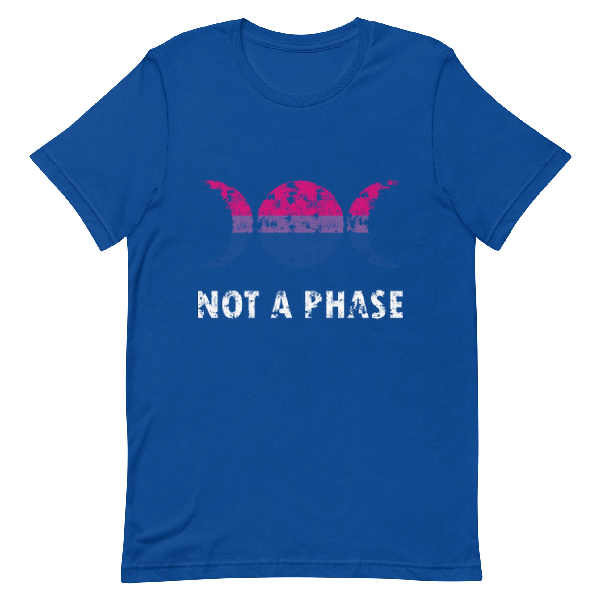 Bisexual Bi Pride Shirt Not A Phase True Royal Bisexual unisex-staple-t-shirt-true-royal-front-63fa7cdeafd0f