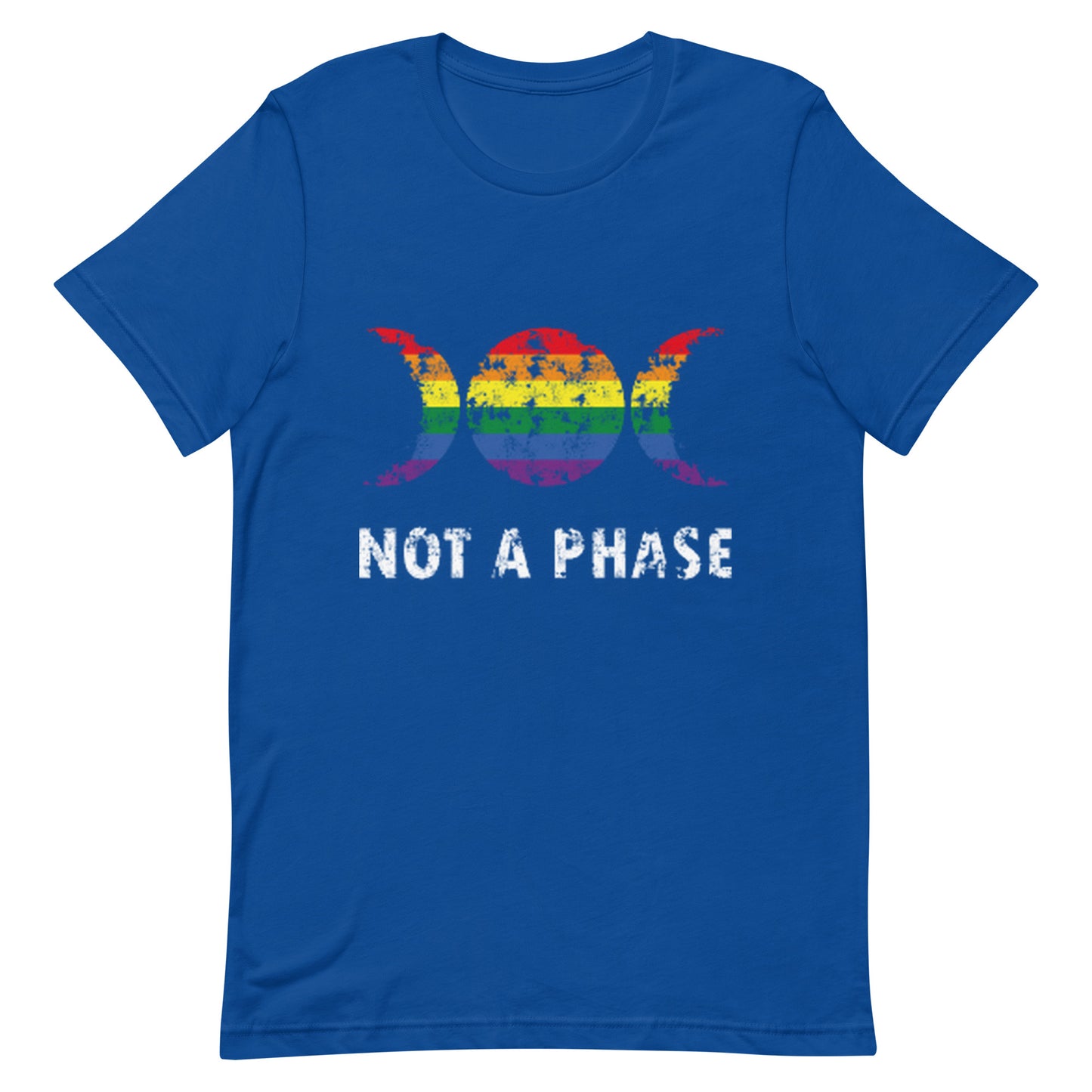 LGBTQ Pride T-Shirt - Not A Phase True Royal Pride unisex-staple-t-shirt-true-royal-front-63fa7dee03666