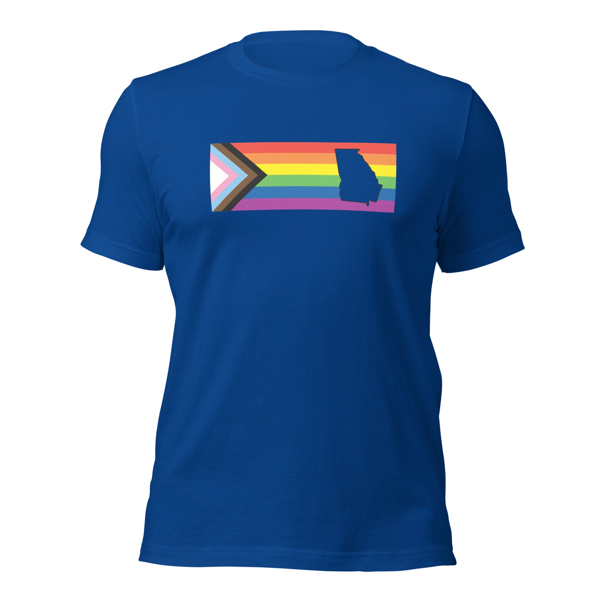 LGBTQ Progress Georgia Tee - Daniel Quasar True Royal Pride unisex-staple-t-shirt-true-royal-front-640aa0df7f24b