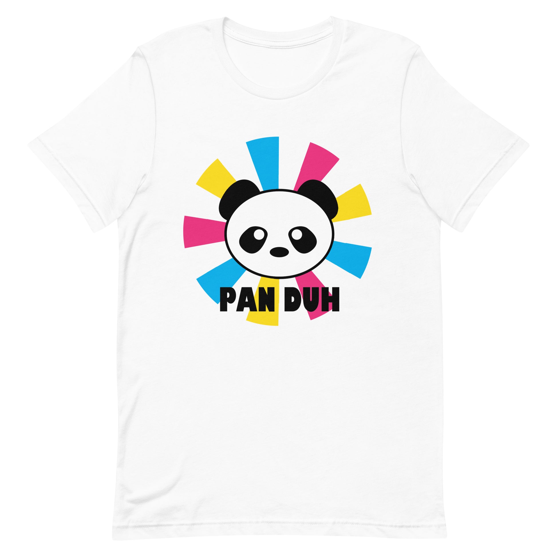 Pansexual Pan Pride T-Shirt - Pan Duh White Pansexual unisex-staple-t-shirt-white-front-639d3d3ab7748