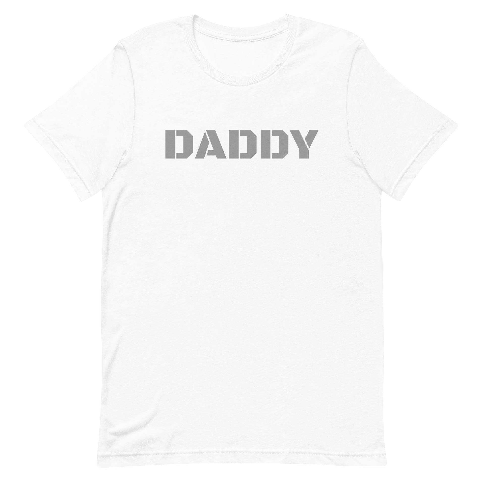 DADDY Tee Shirt White Gay unisex-staple-t-shirt-white-front-63b6241e6c014