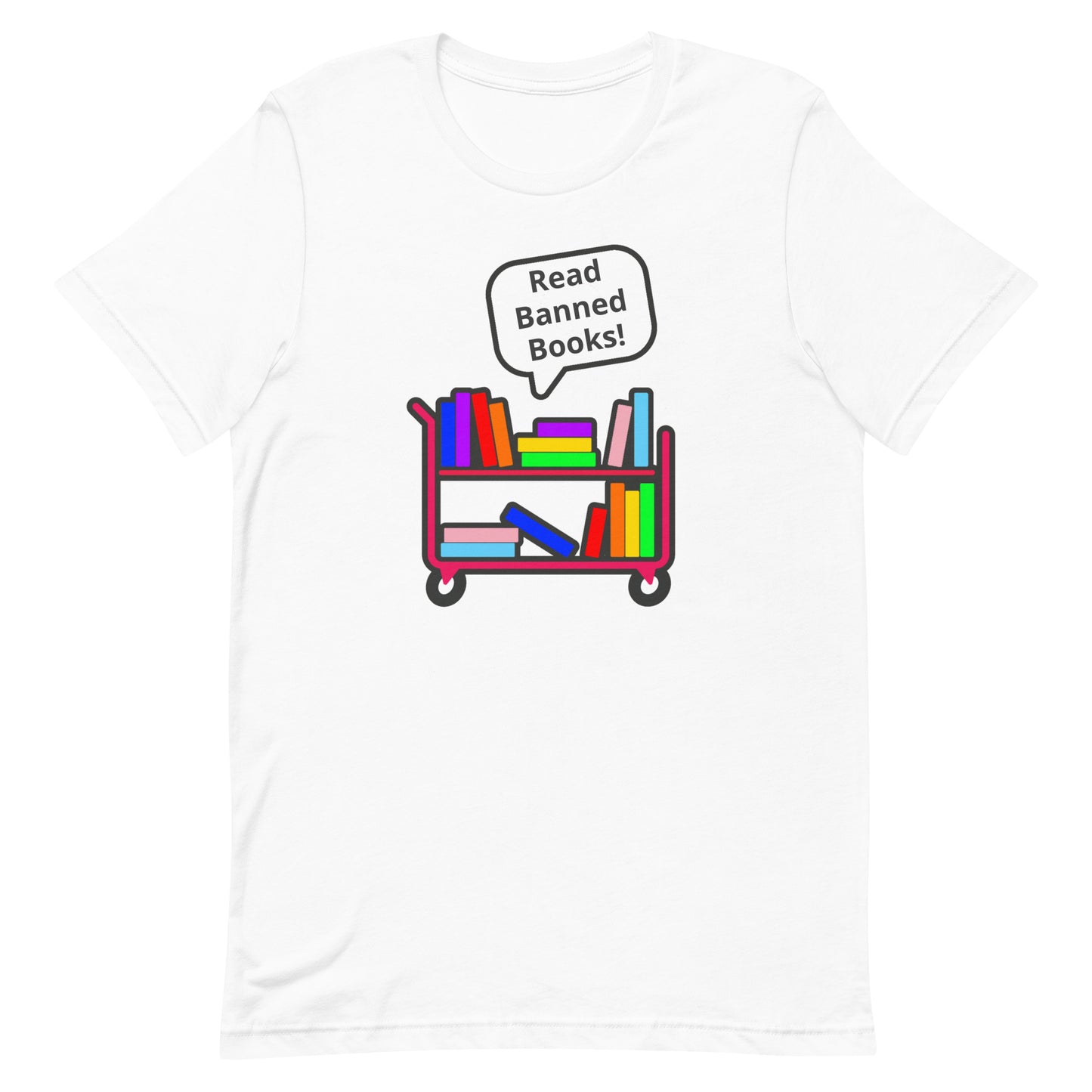 Read Banned Books Tee White unisex-staple-t-shirt-white-front-63b8974acf5c6