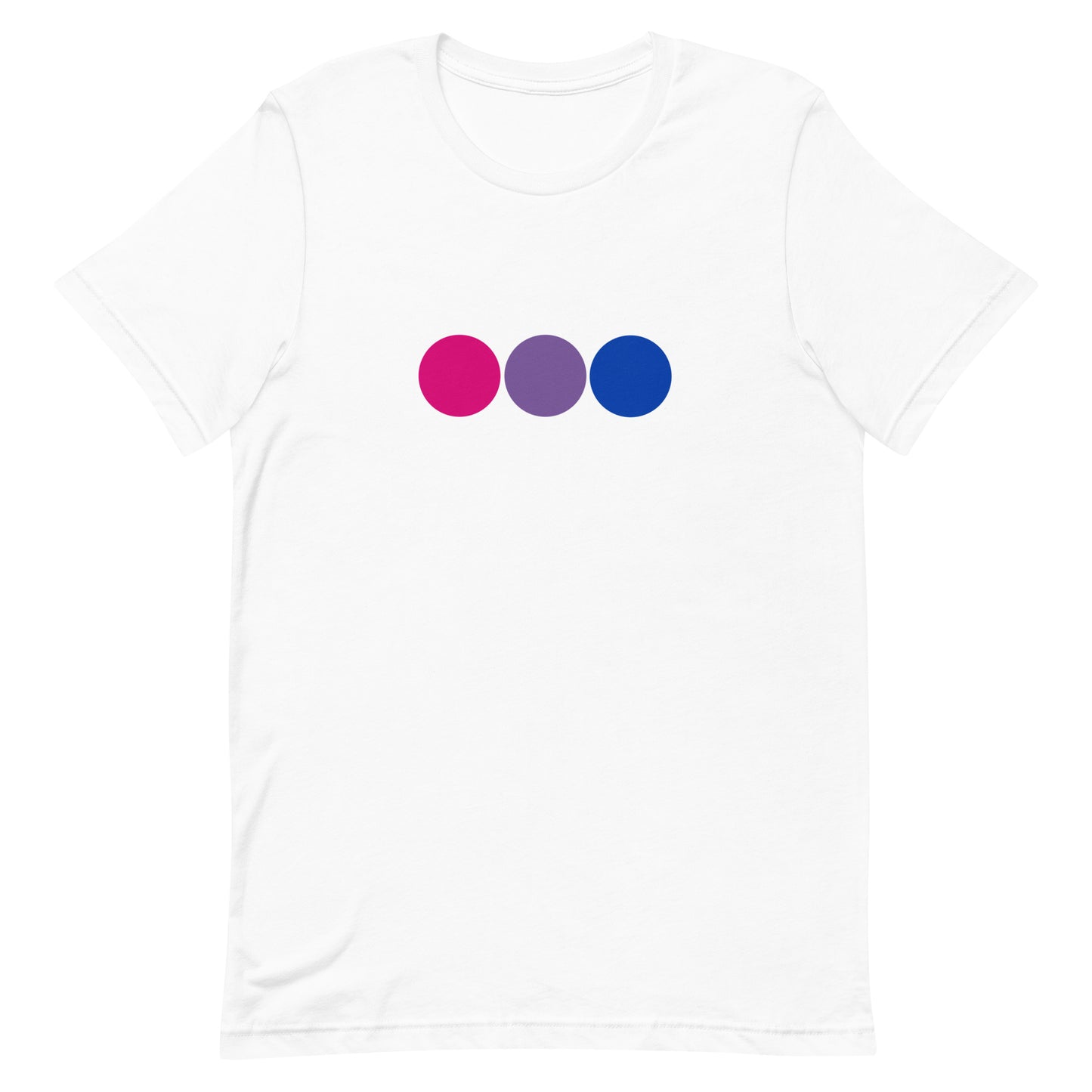 Bisexual Bi Pride Shirt with Circles White Bisexual unisex-staple-t-shirt-white-front-63bb677754dc0