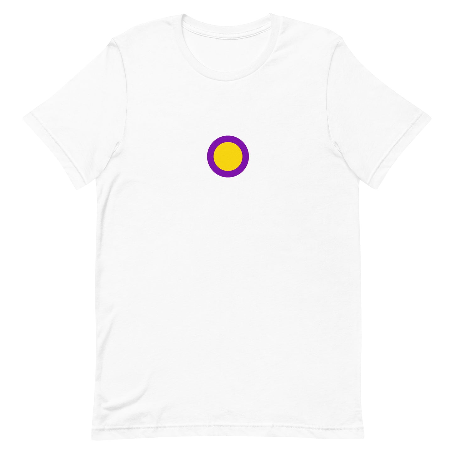 Intersex Pride Shirt - Circle White Intersex unisex-staple-t-shirt-white-front-63bb6b9ad5e62